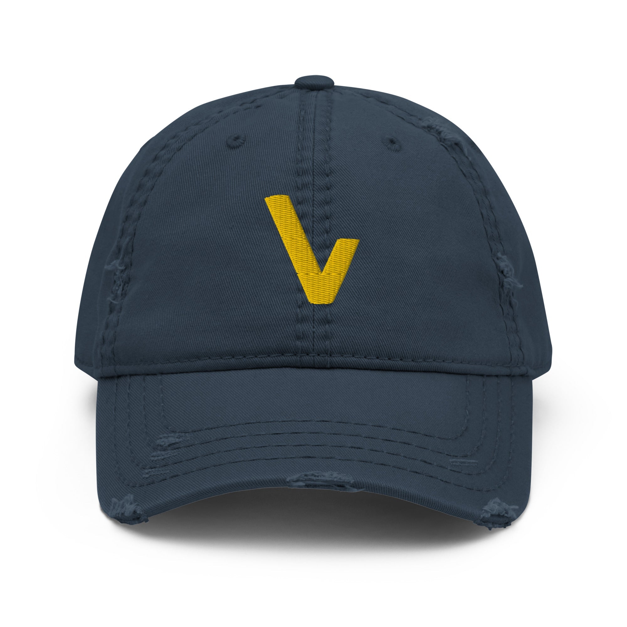 V for VVNTAGE Distressed Dad Hat - VVNTAGE AVENUE