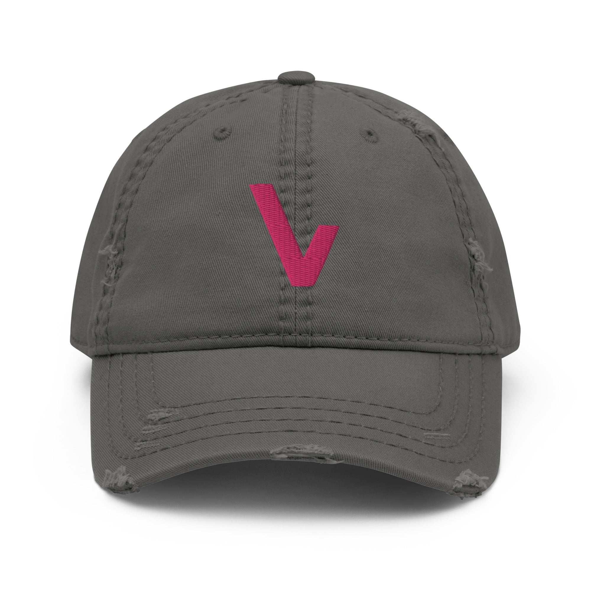 V for VVNTAGE Distressed Dad Hat - VVNTAGE AVENUE