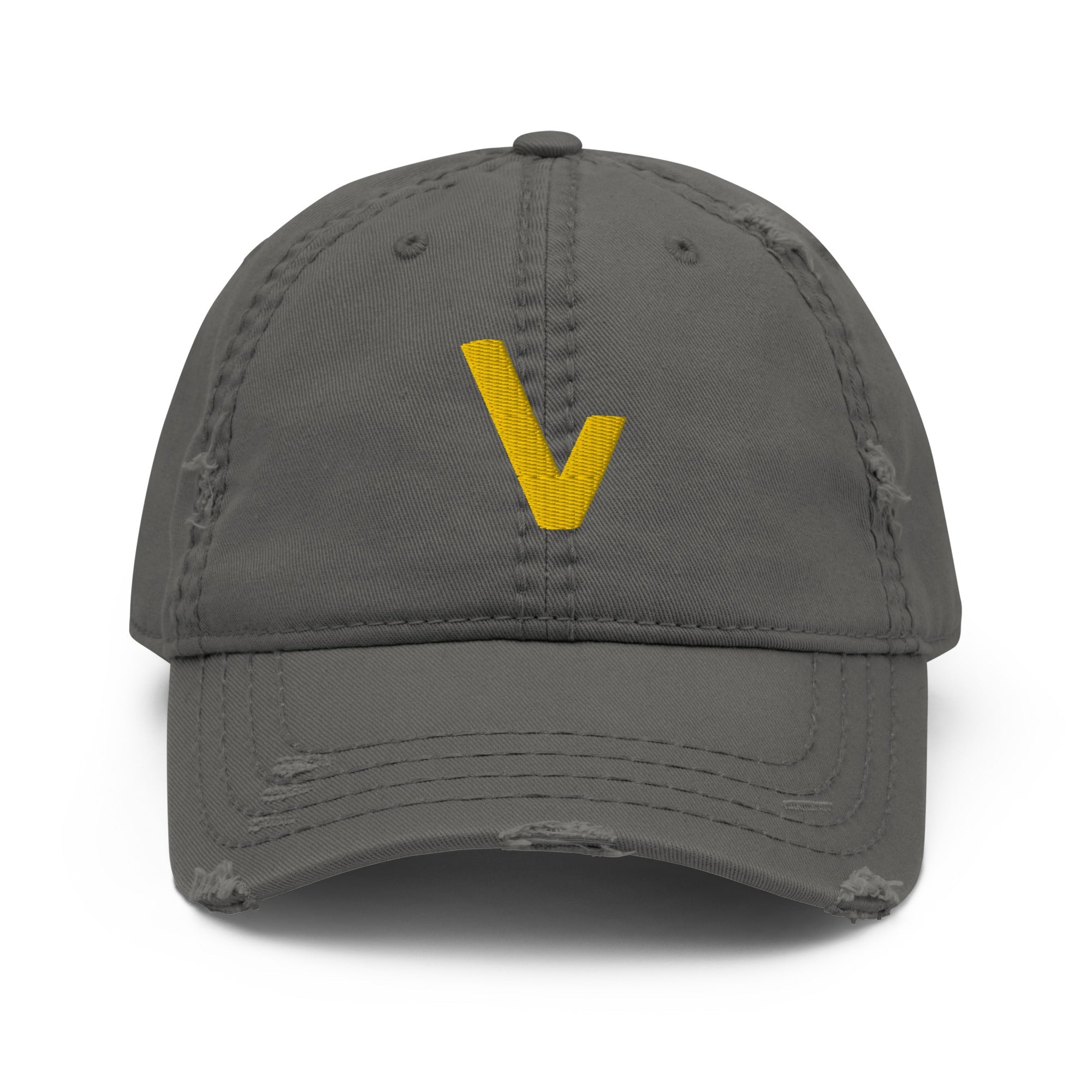 V for VVNTAGE Distressed Dad Hat - VVNTAGE AVENUE