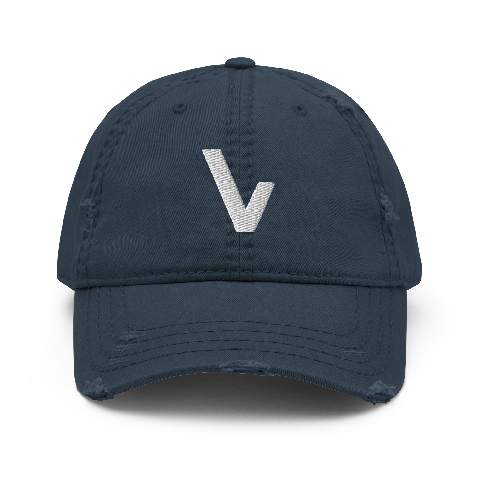 V for VVNTAGE Distressed Dad Hat - VVNTAGE AVENUE
