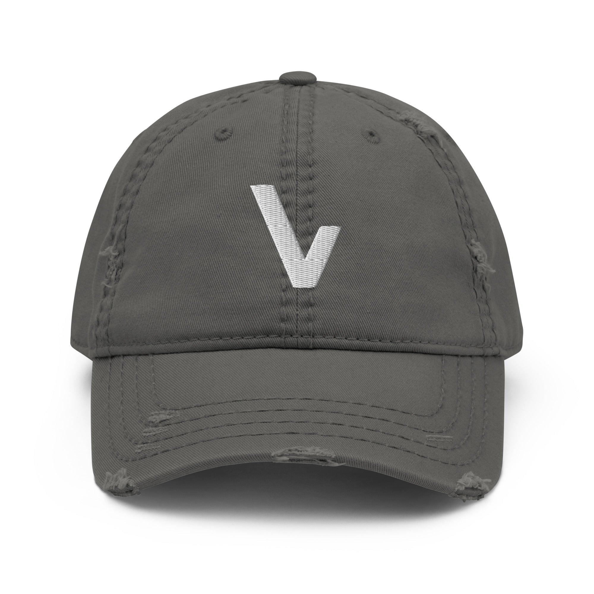 V for VVNTAGE Distressed Dad Hat - VVNTAGE AVENUE