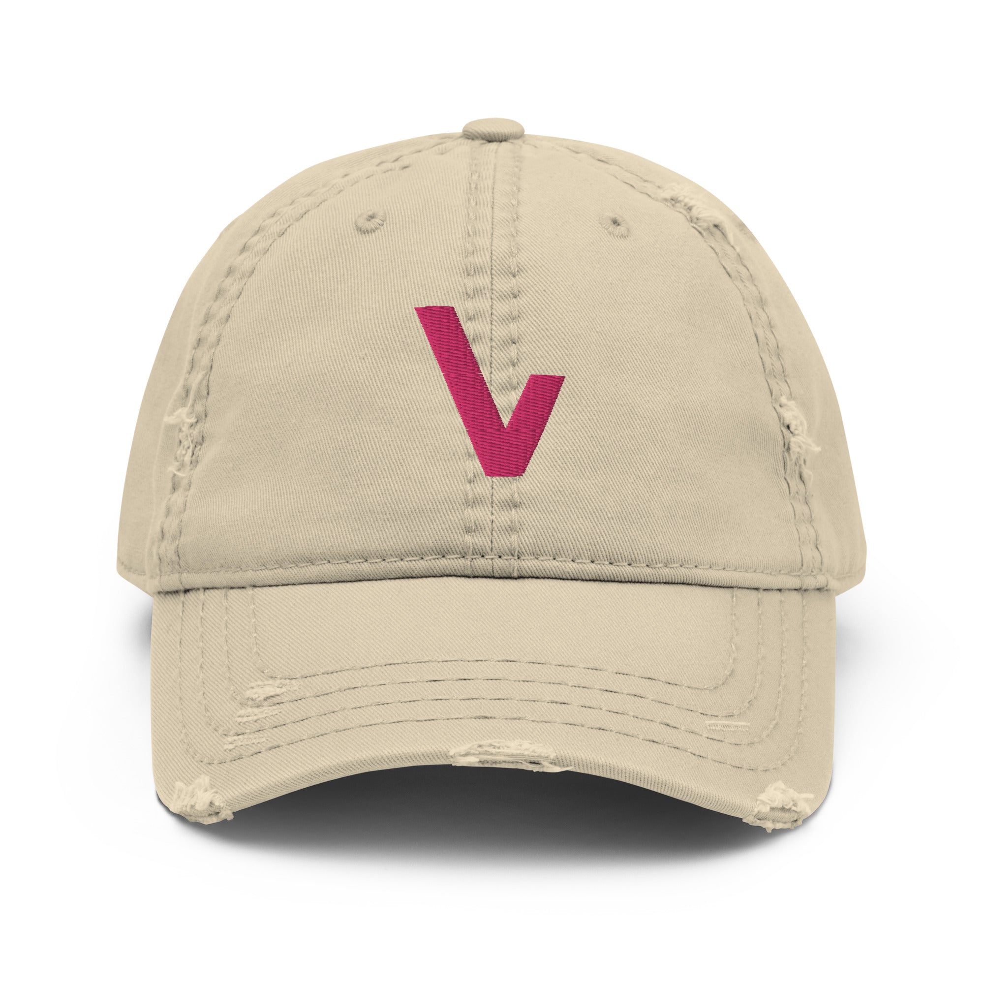 V for VVNTAGE Distressed Dad Hat - VVNTAGE AVENUE