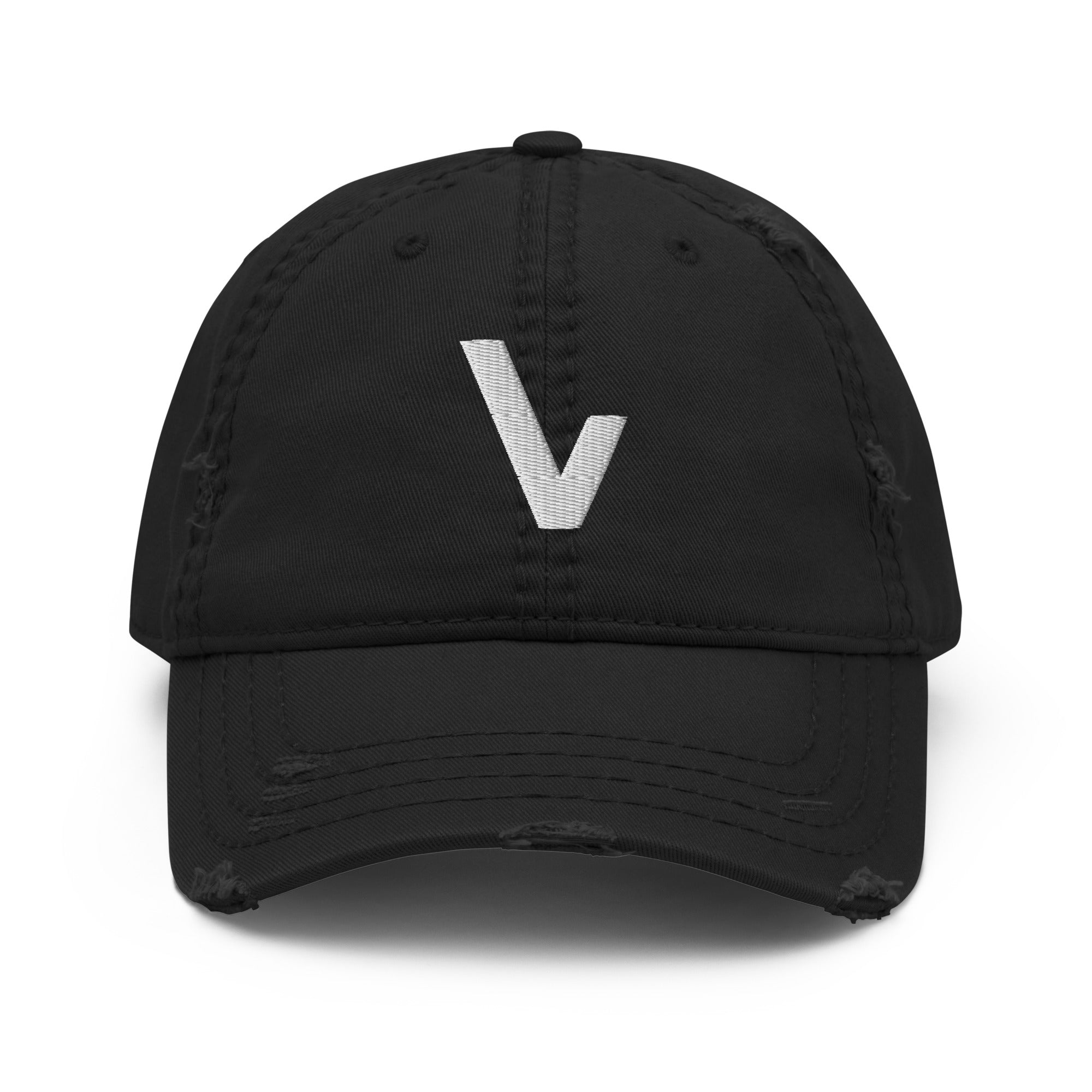 V for VVNTAGE Distressed Dad Hat - VVNTAGE AVENUE