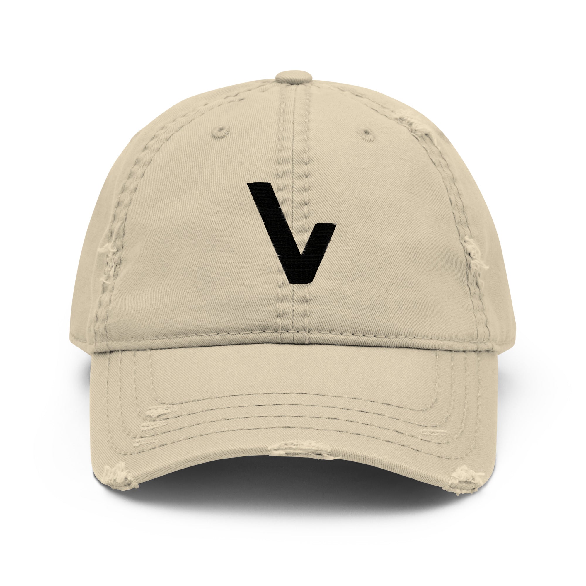 V for VVNTAGE Distressed Dad Hat - VVNTAGE AVENUE