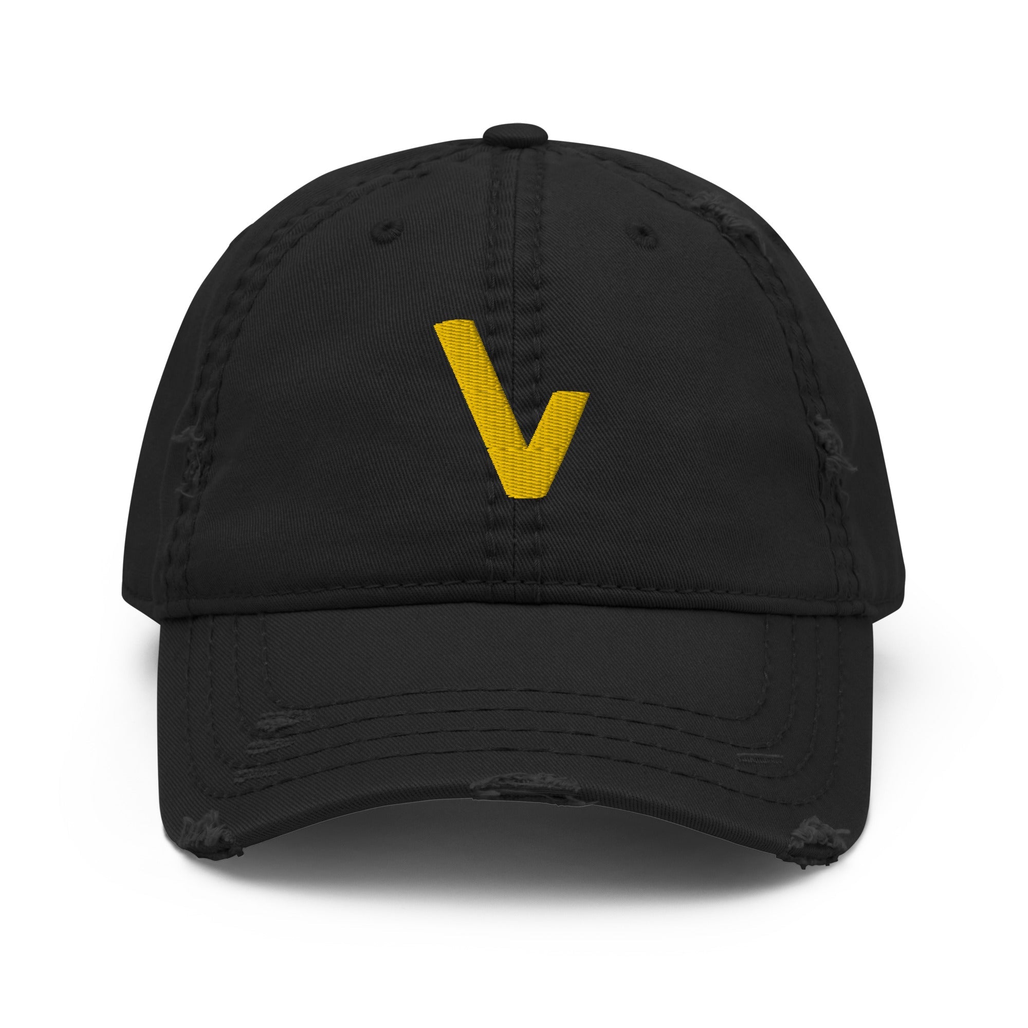 V for VVNTAGE Distressed Dad Hat - VVNTAGE AVENUE