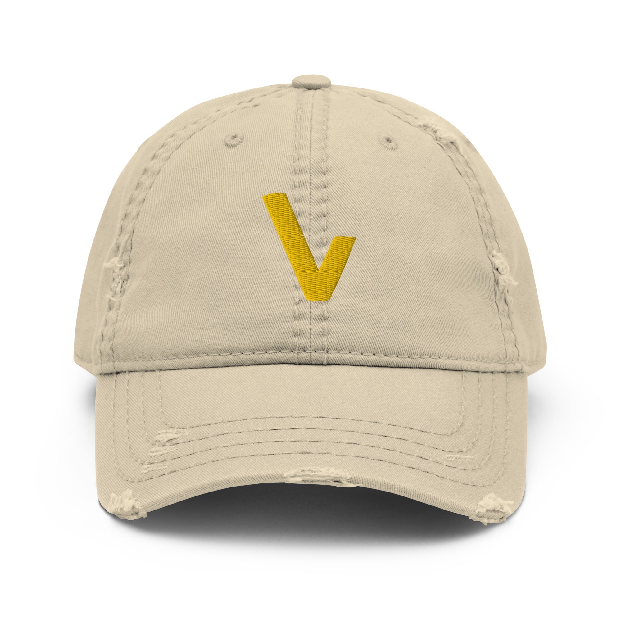 V for VVNTAGE Distressed Dad Hat - VVNTAGE AVENUE