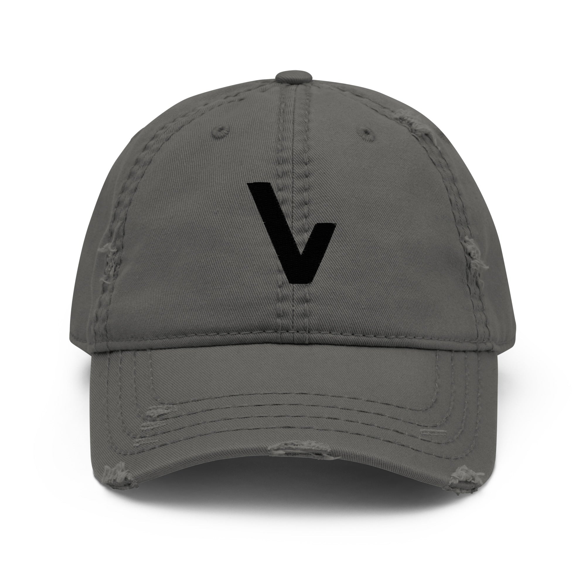 V for VVNTAGE Distressed Dad Hat - VVNTAGE AVENUE