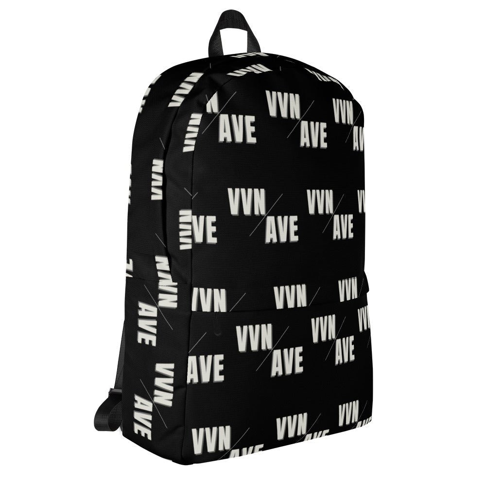 VVN/AVE Graphic Pattern Backpack (Black) - VVNTAGE AVENUE