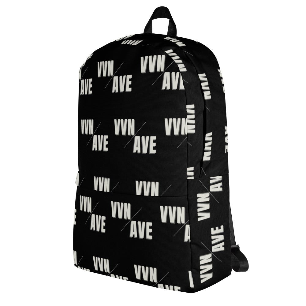 VVN/AVE Graphic Pattern Backpack (Black) - VVNTAGE AVENUE