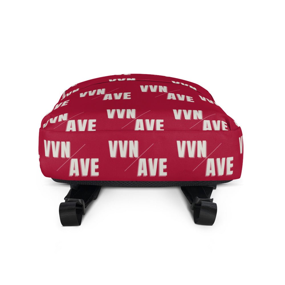 VVN/AVE Graphic Pattern Backpack (Carmine - Red) - VVNTAGE AVENUE