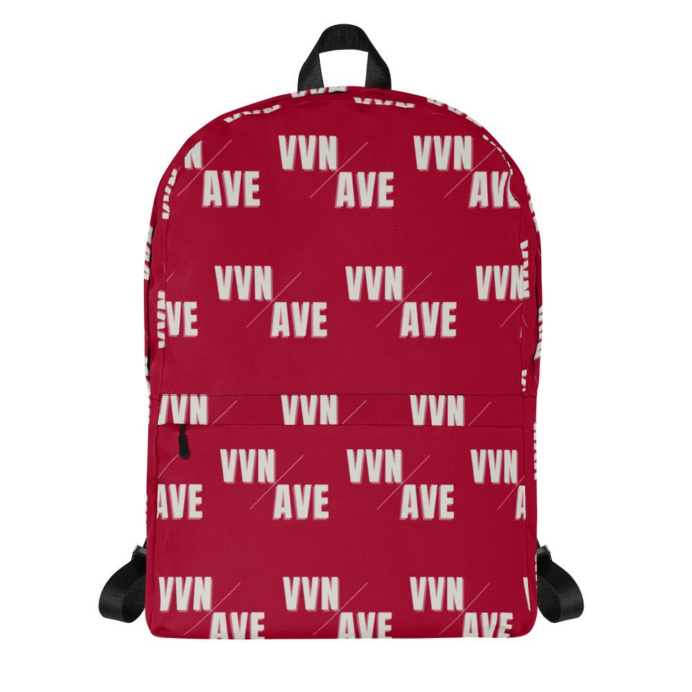 VVN/AVE Graphic Pattern Backpack (Carmine - Red) - VVNTAGE AVENUE