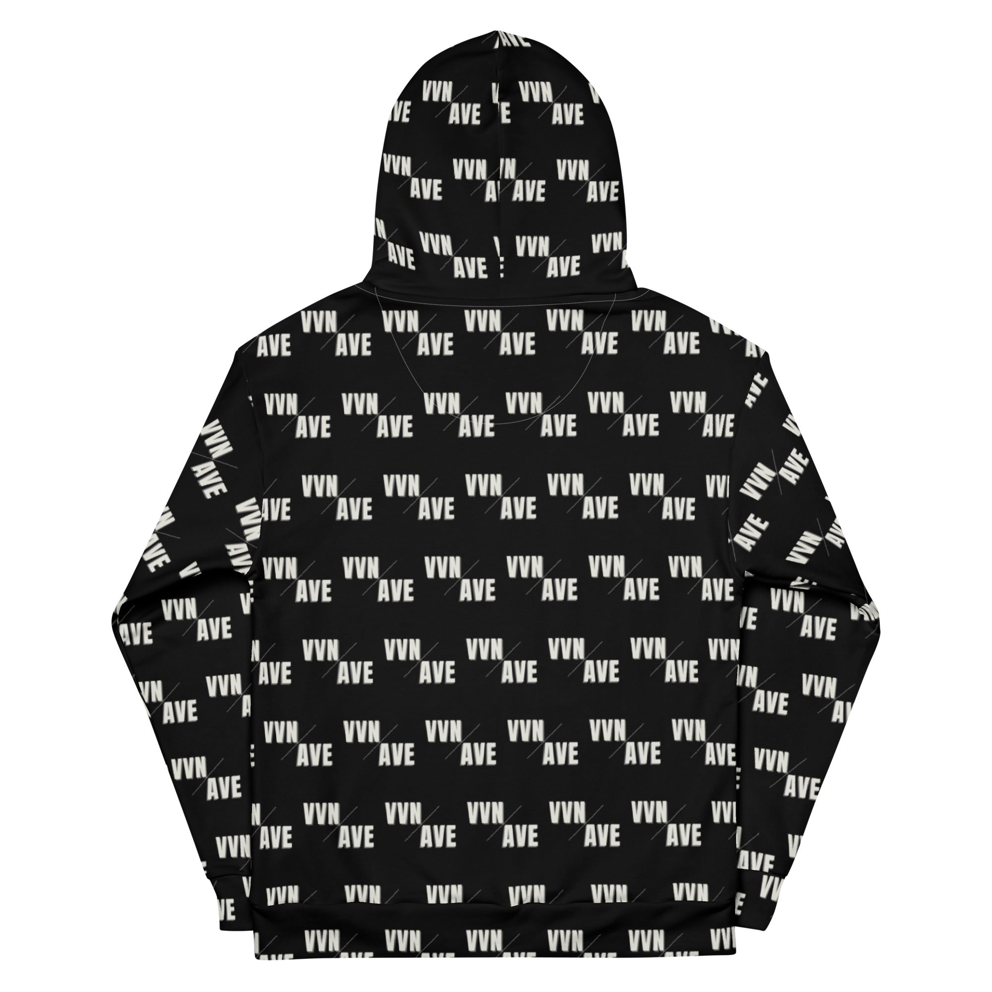 VVN/AVE Graphic Pattern Hoodie (Black) - VVNTAGE AVENUE