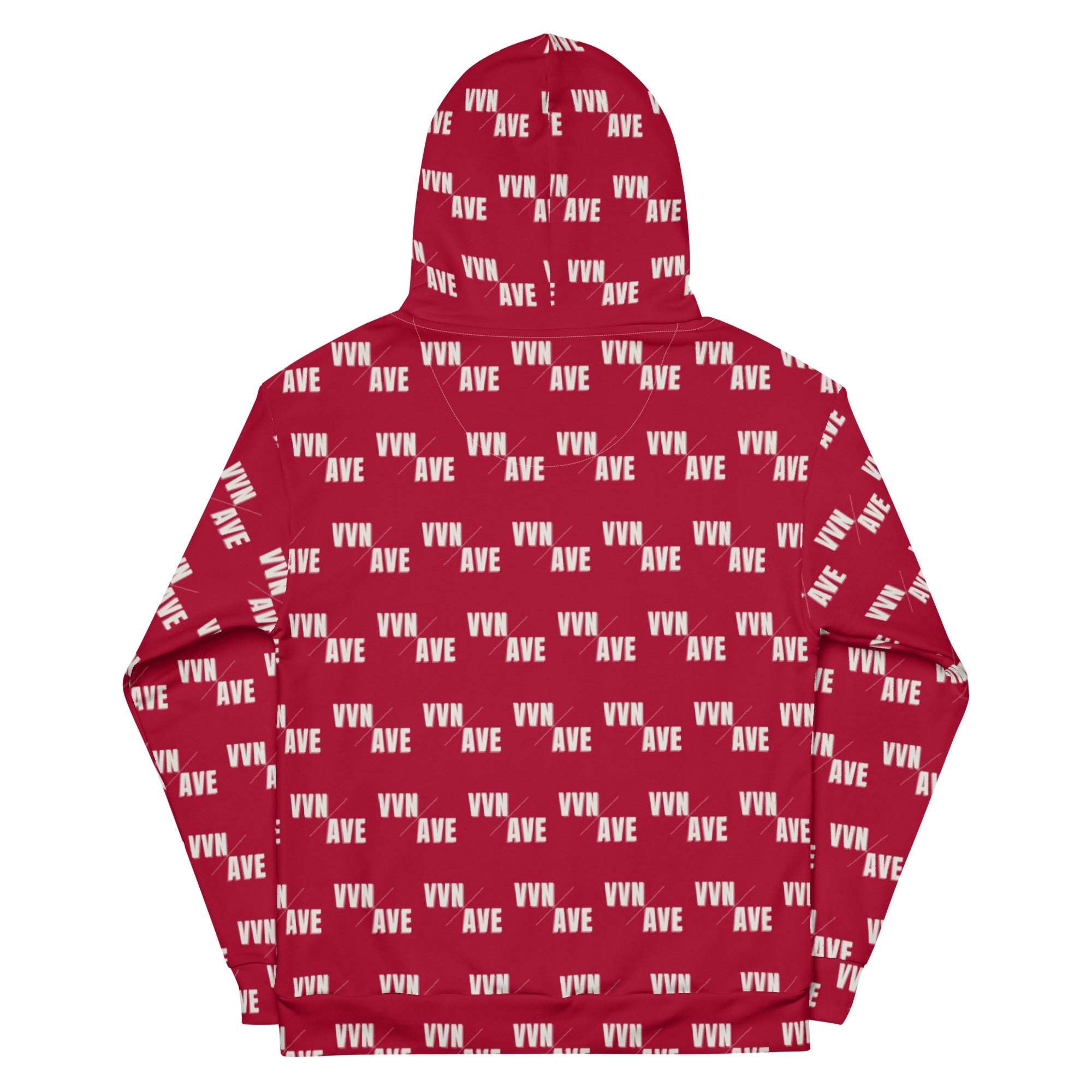 VVN/AVE Graphic Pattern Hoodie (Carmine - Red) - VVNTAGE AVENUE