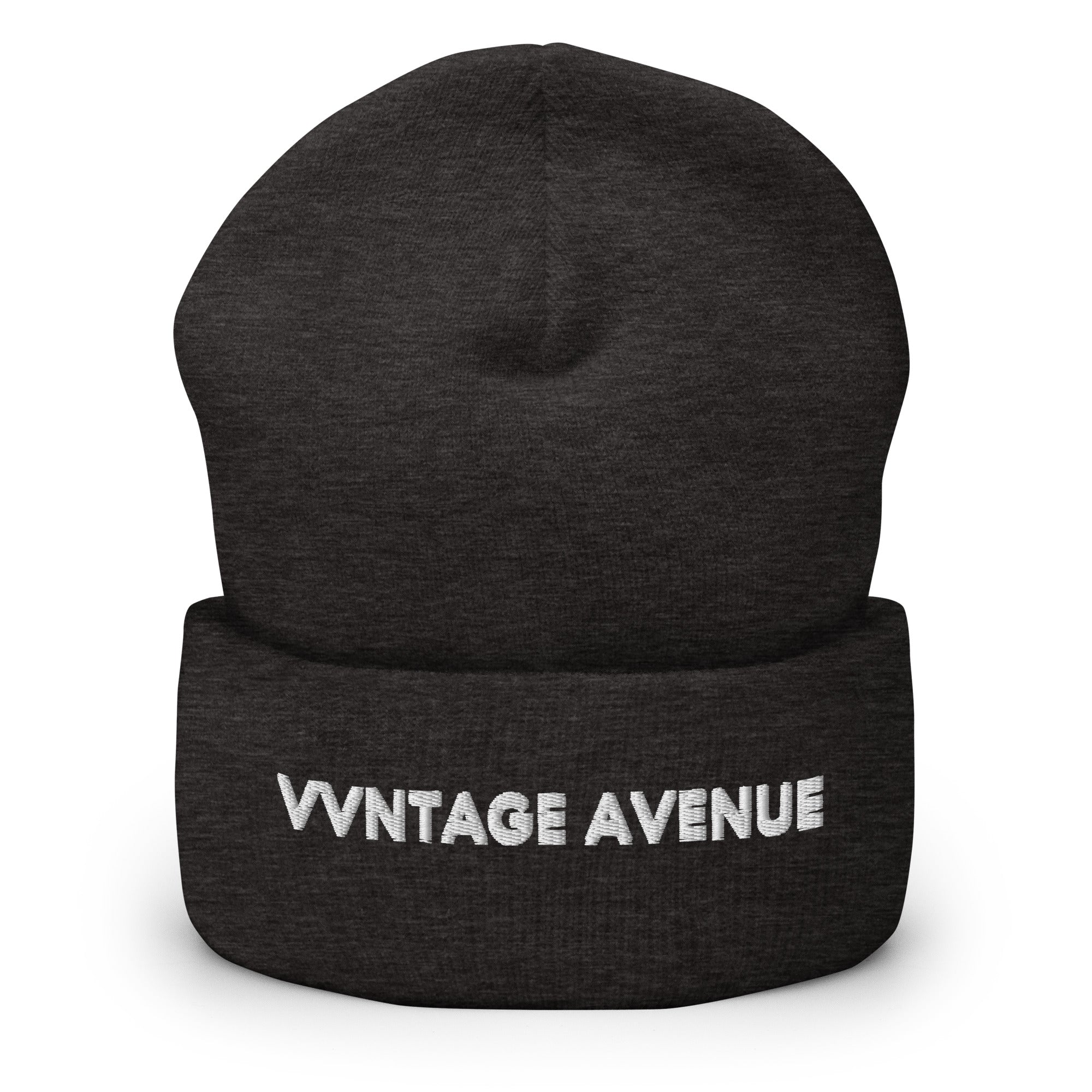 VVNTAGE Cuffed Beanie (White Print) - VVNTAGE AVENUE