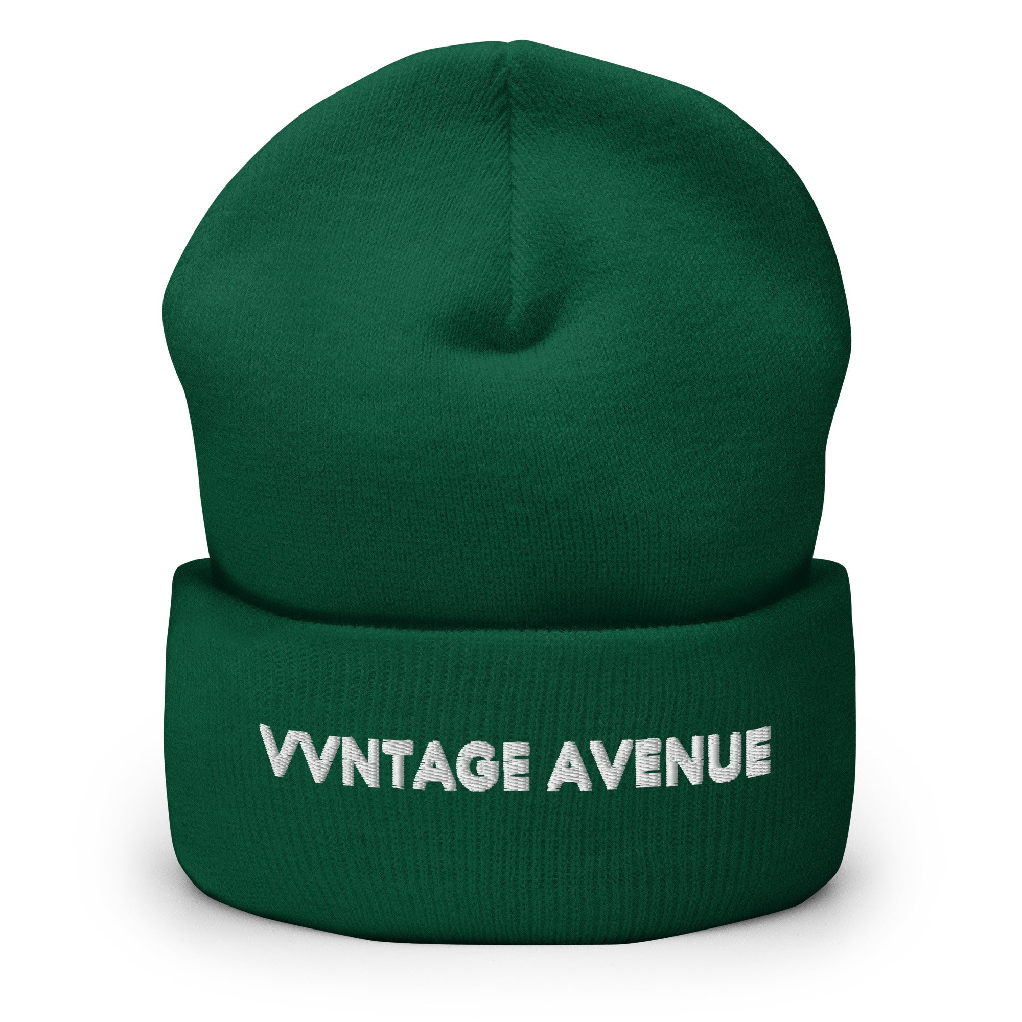 VVNTAGE Cuffed Beanie (White Print) - VVNTAGE AVENUE