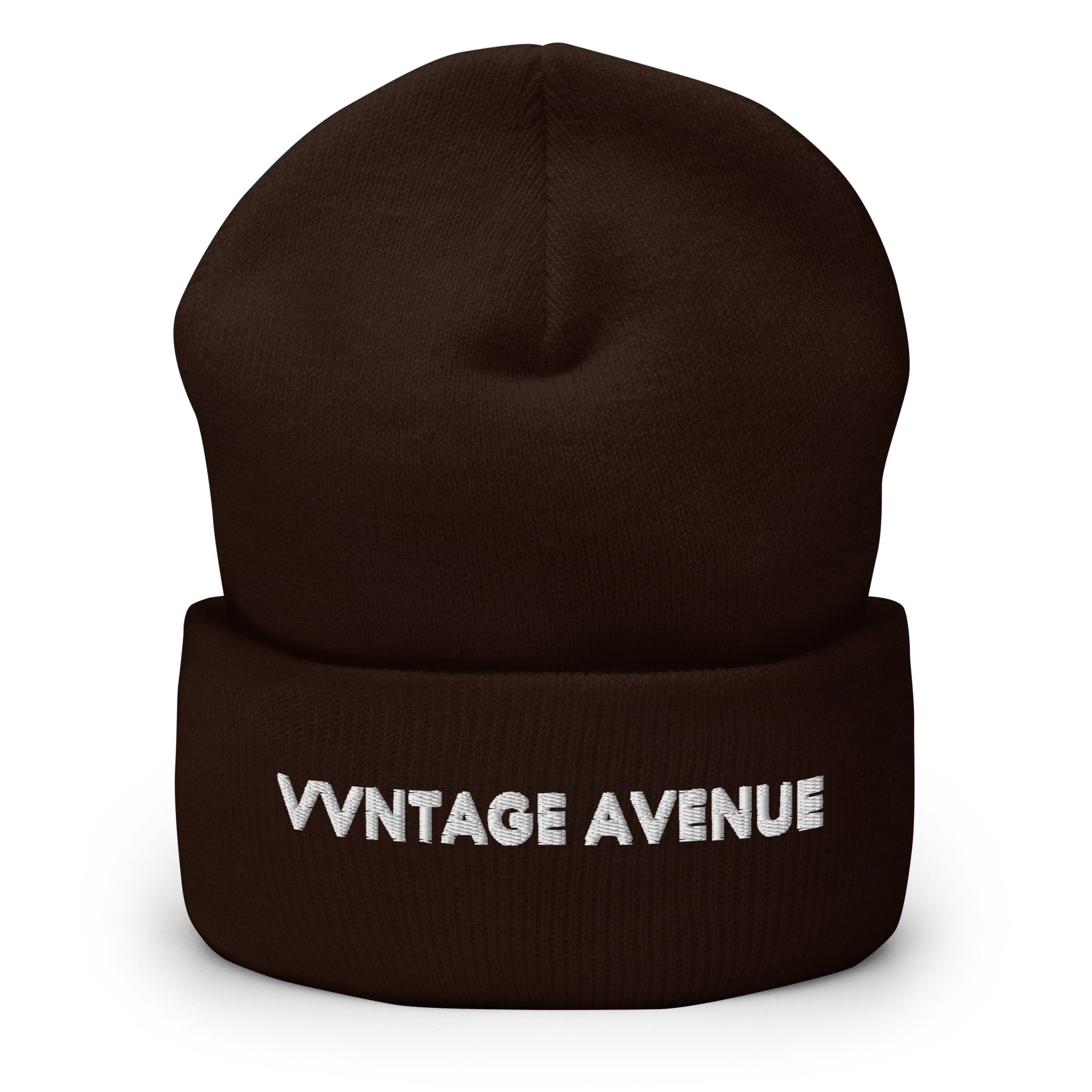 VVNTAGE Cuffed Beanie (White Print) - VVNTAGE AVENUE