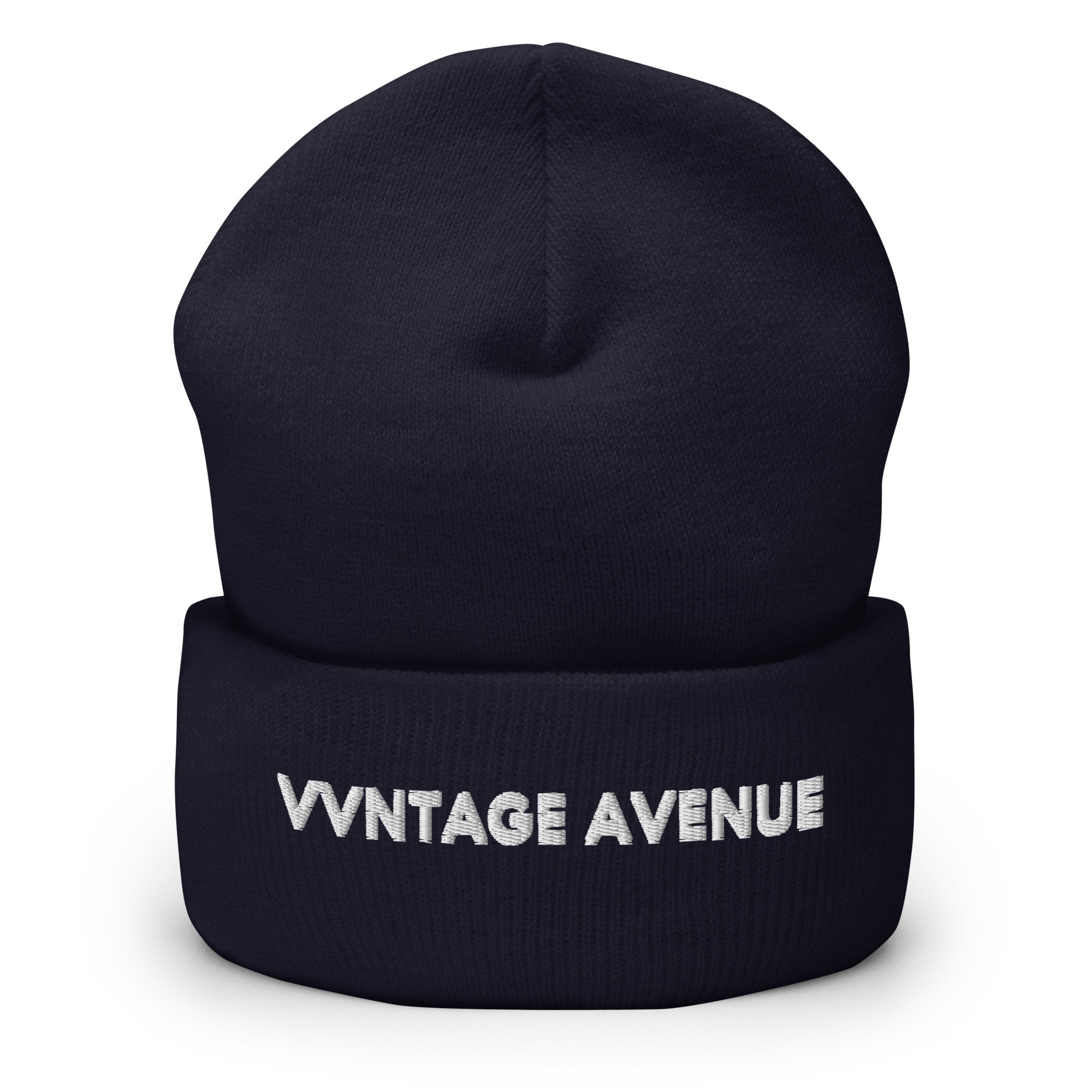 VVNTAGE Cuffed Beanie (White Print) - VVNTAGE AVENUE