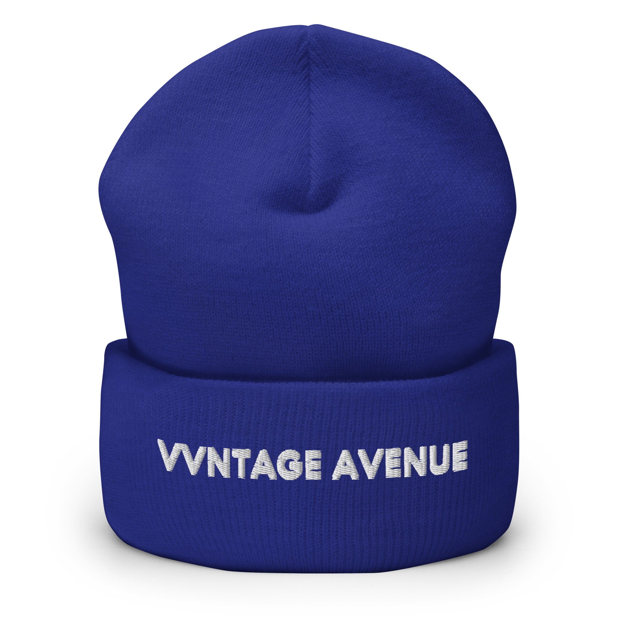 VVNTAGE Cuffed Beanie (White Print) - VVNTAGE AVENUE