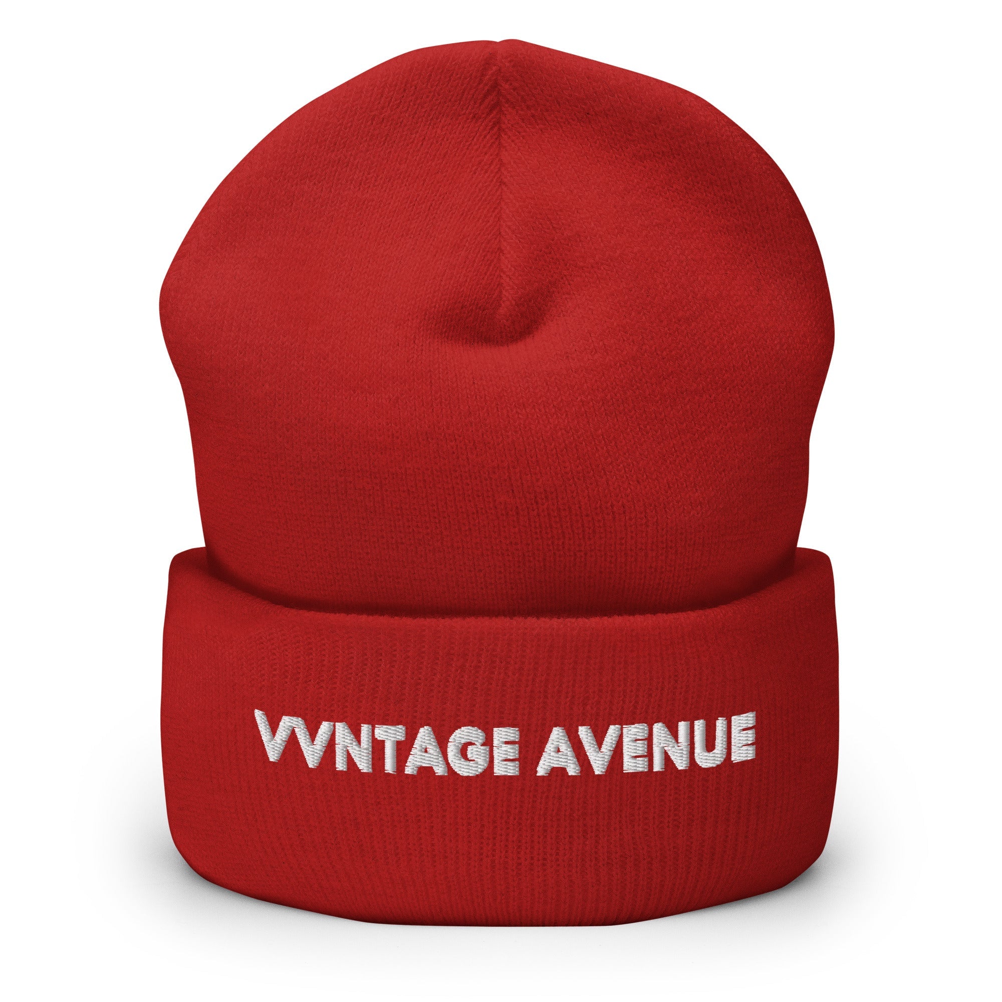 VVNTAGE Cuffed Beanie (White Print) - VVNTAGE AVENUE