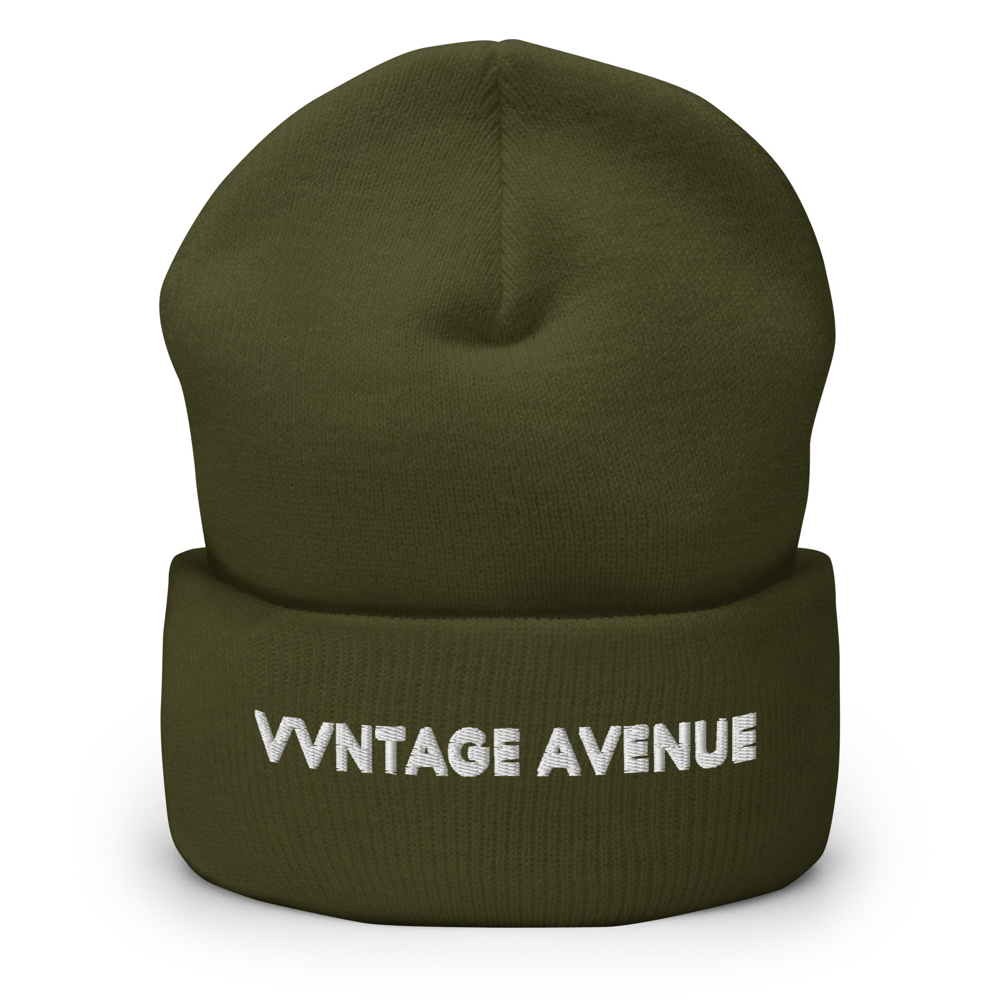VVNTAGE Cuffed Beanie (White Print) - VVNTAGE AVENUE