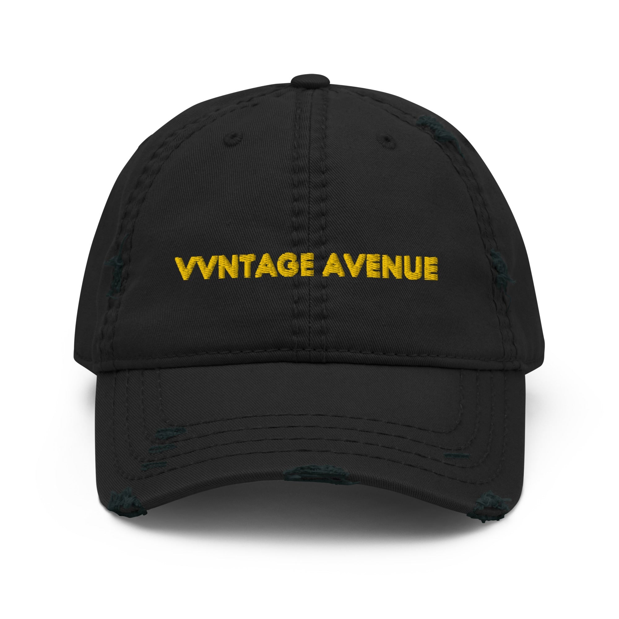 VVNTAGE Distressed Dad Hat (Gold Print) - VVNTAGE AVENUE