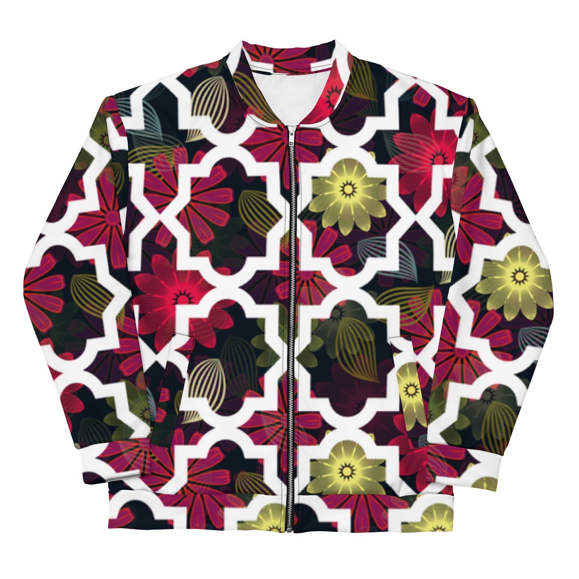 VVNTAGE Graphic Bomber Jacket (Pattern Flowers) - VVNTAGE AVENUE