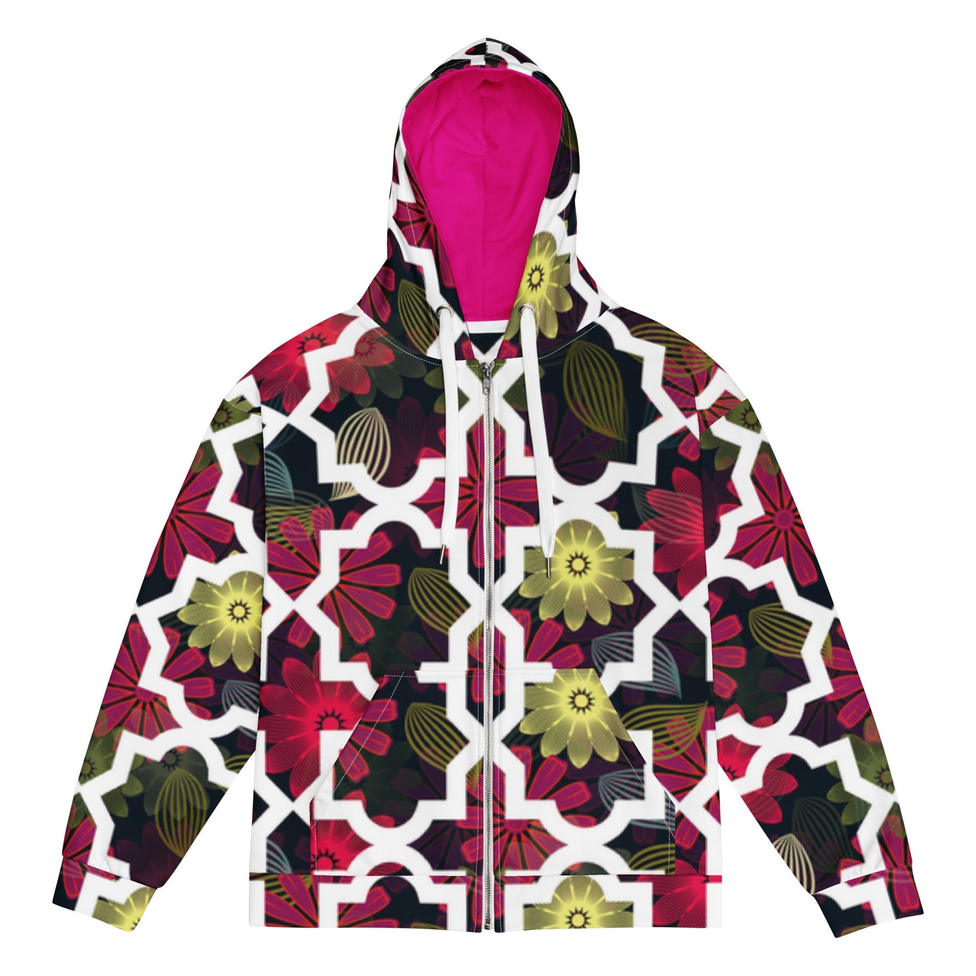 VVNTAGE Graphic Full - Zip Hoodie (Pattern Flowers) - VVNTAGE AVENUE