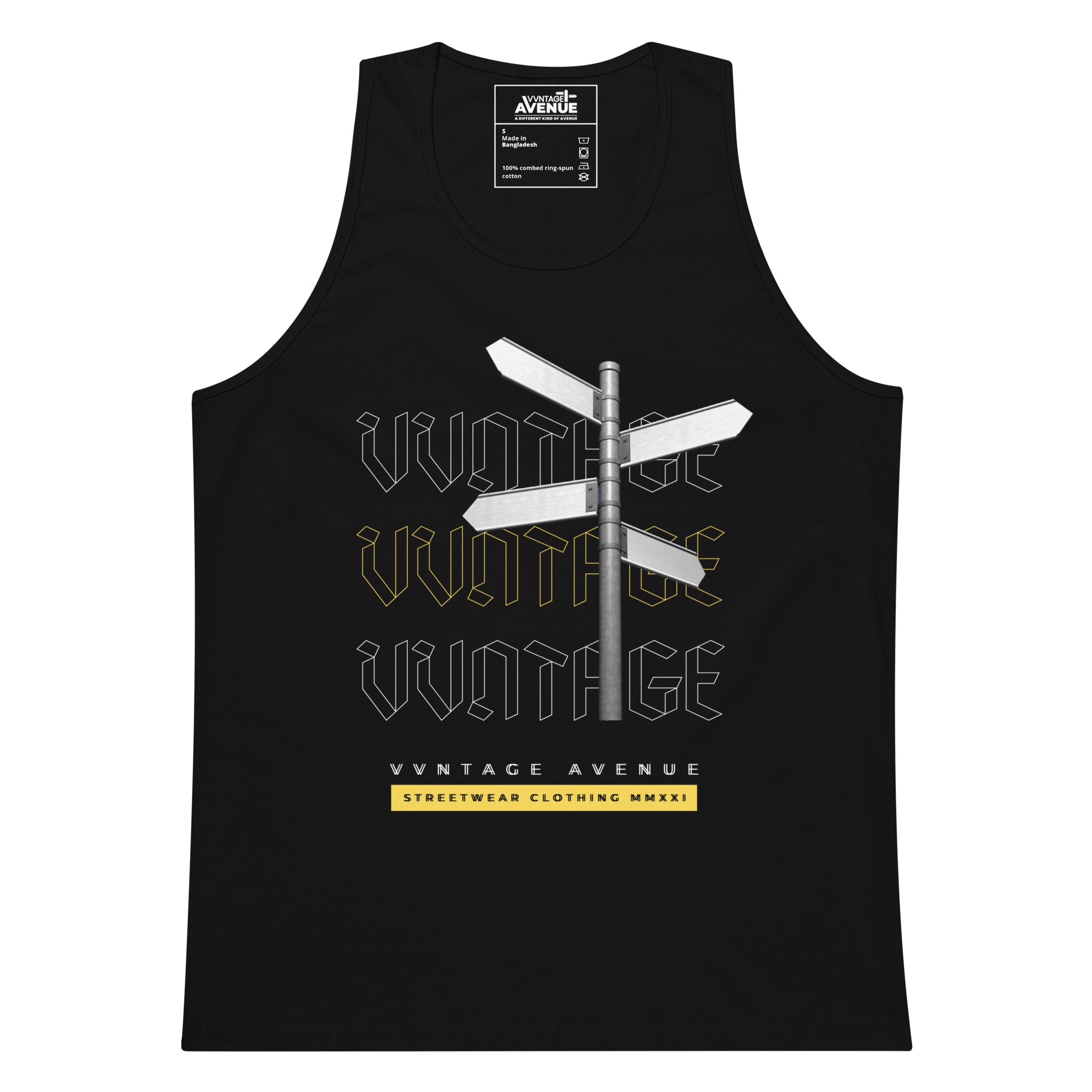 VVNTAGE Graphic PRM Tank (Gold Street) - VVNTAGE AVENUE