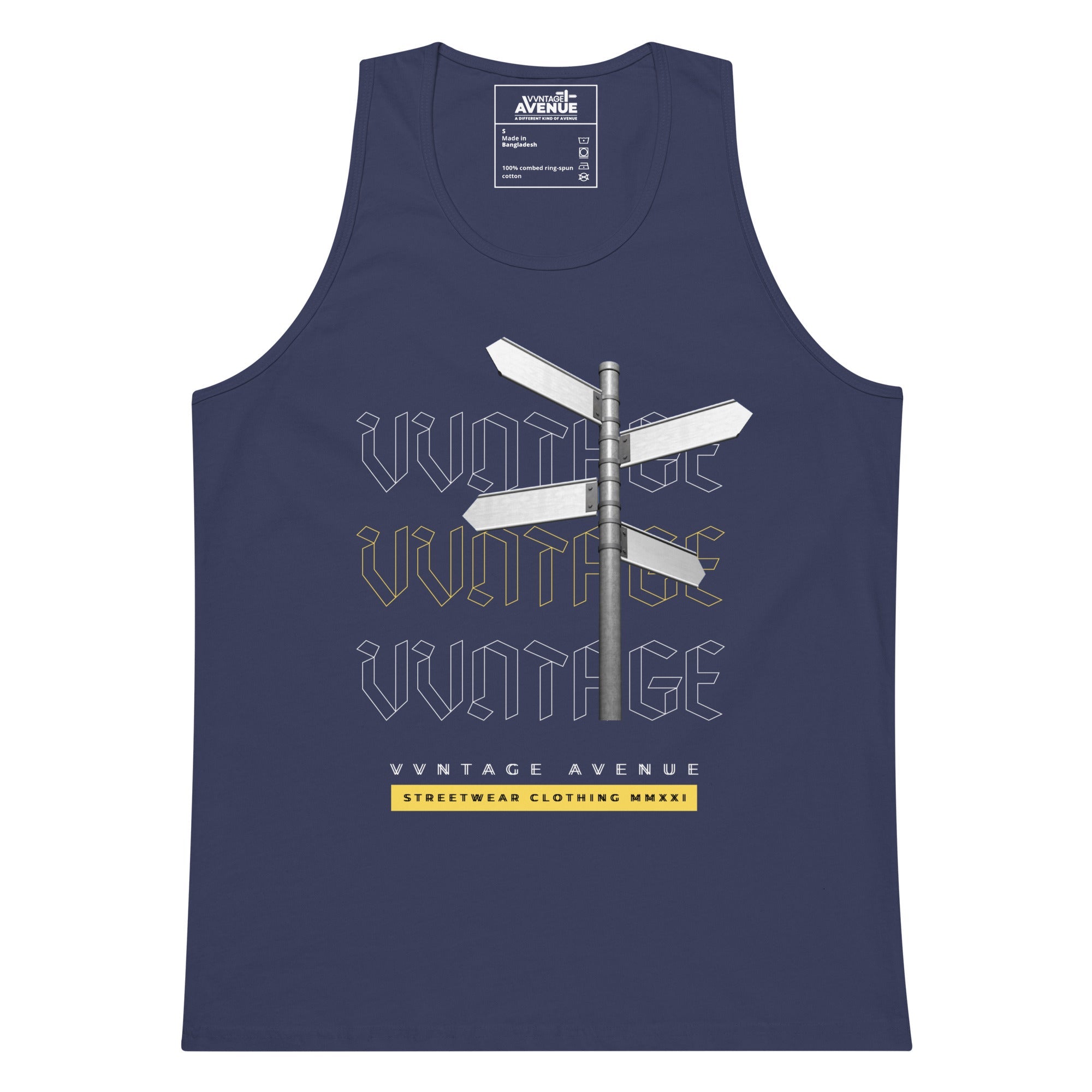 VVNTAGE Graphic PRM Tank (Gold Street) - VVNTAGE AVENUE