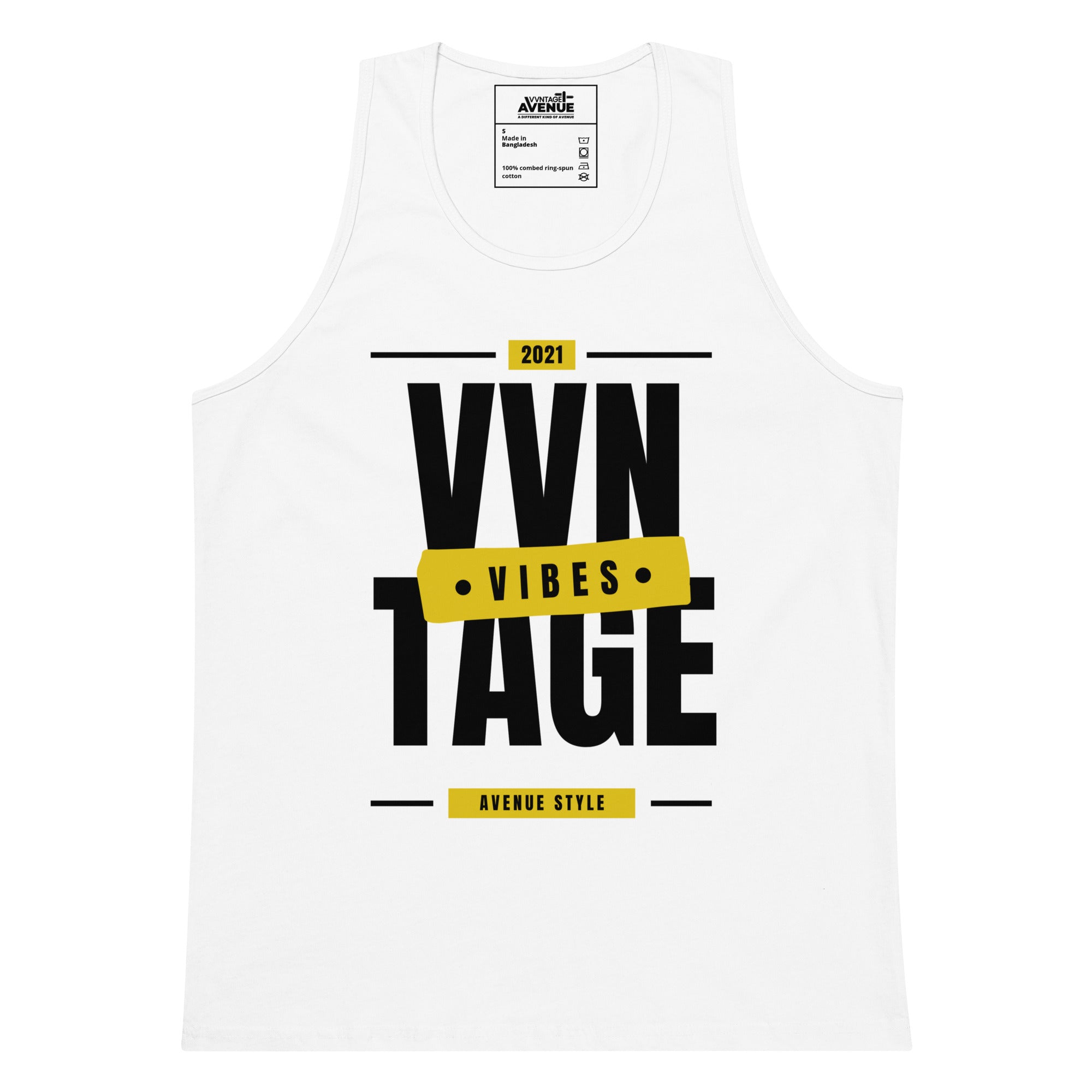 VVNTAGE Graphic PRM Tank (Gold Vibes) - VVNTAGE AVENUE