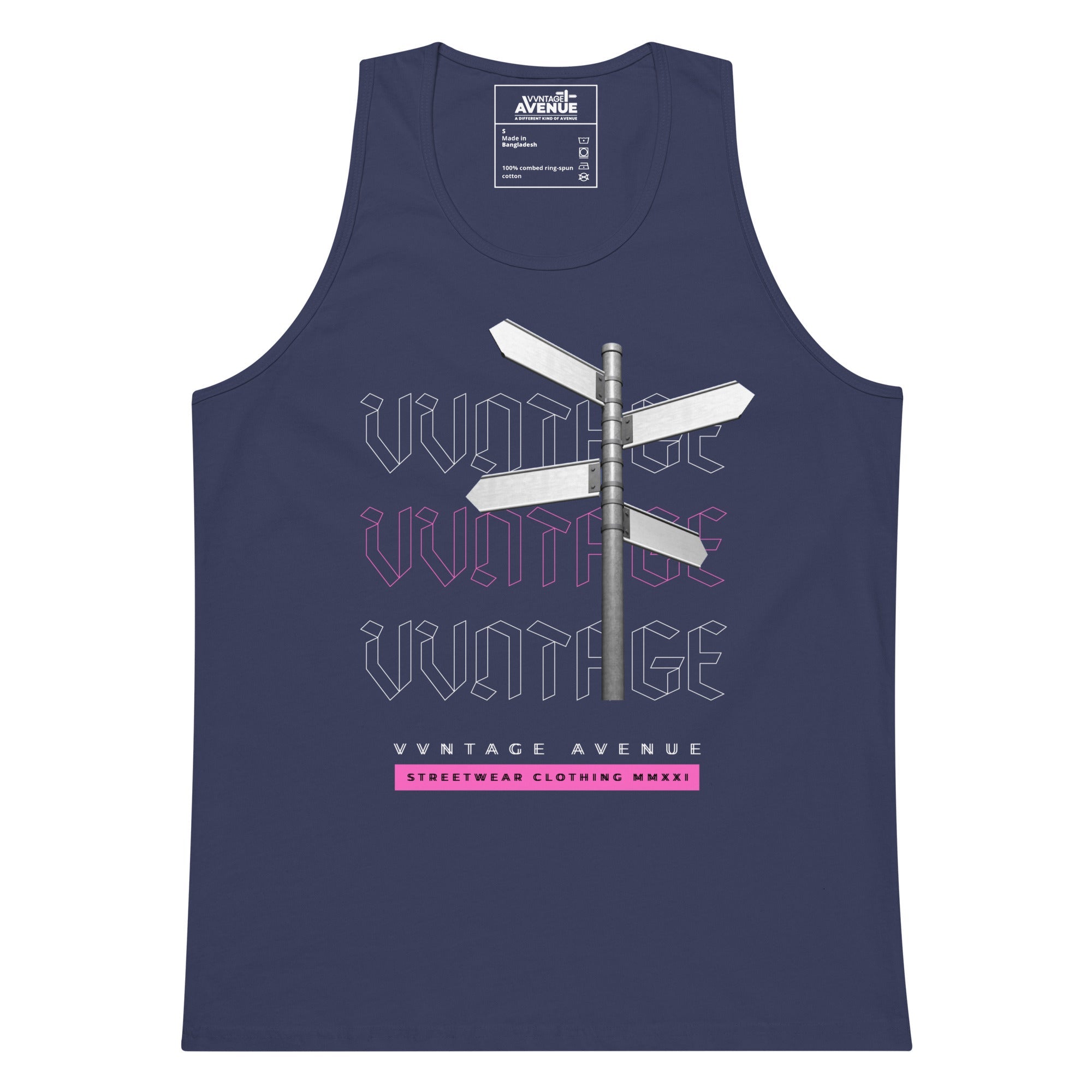 VVNTAGE Graphic PRM Tank (Pink Street) - VVNTAGE AVENUE