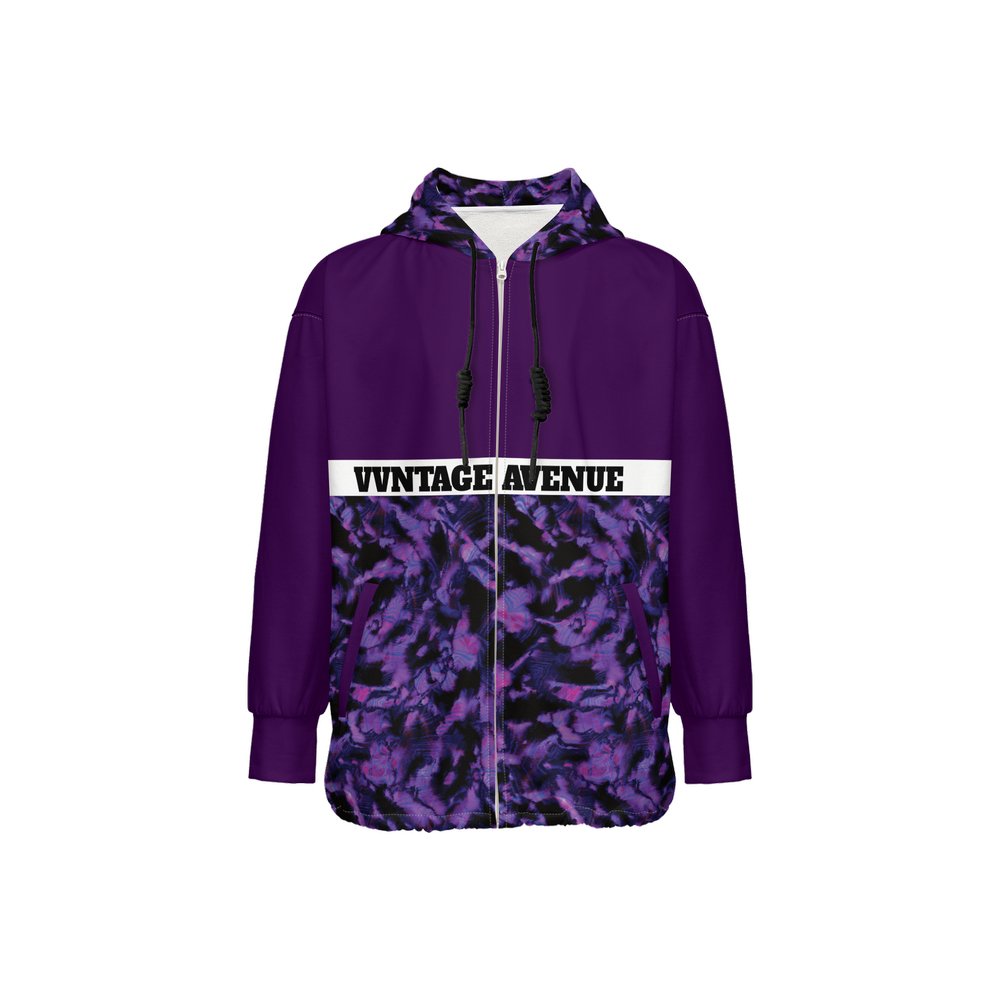 VVNTAGE Relaxed Fit Full - Zip Hoodie (Purple Nurple) - VVNTAGE AVENUE