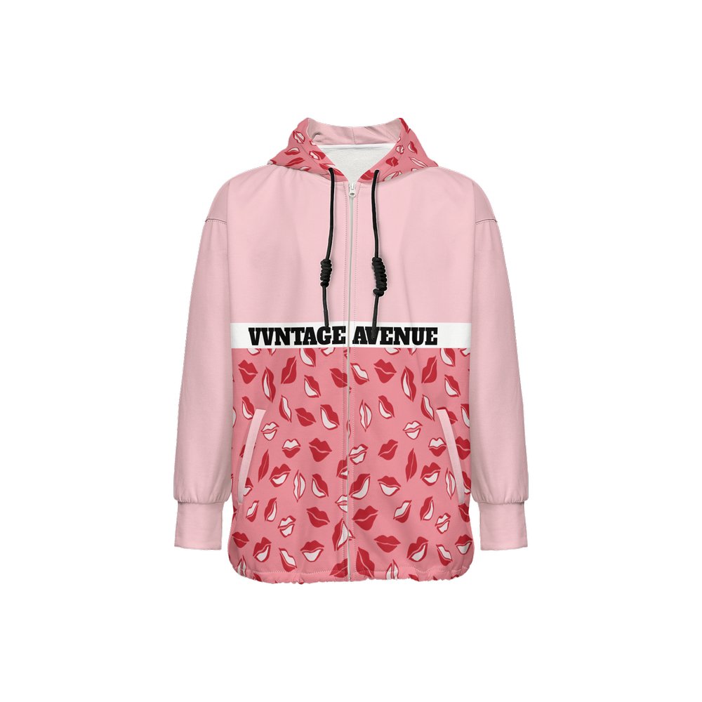 VVNTAGE Relaxed Fit Full - Zip Hoodie (Strawberry Kisses) - VVNTAGE AVENUE