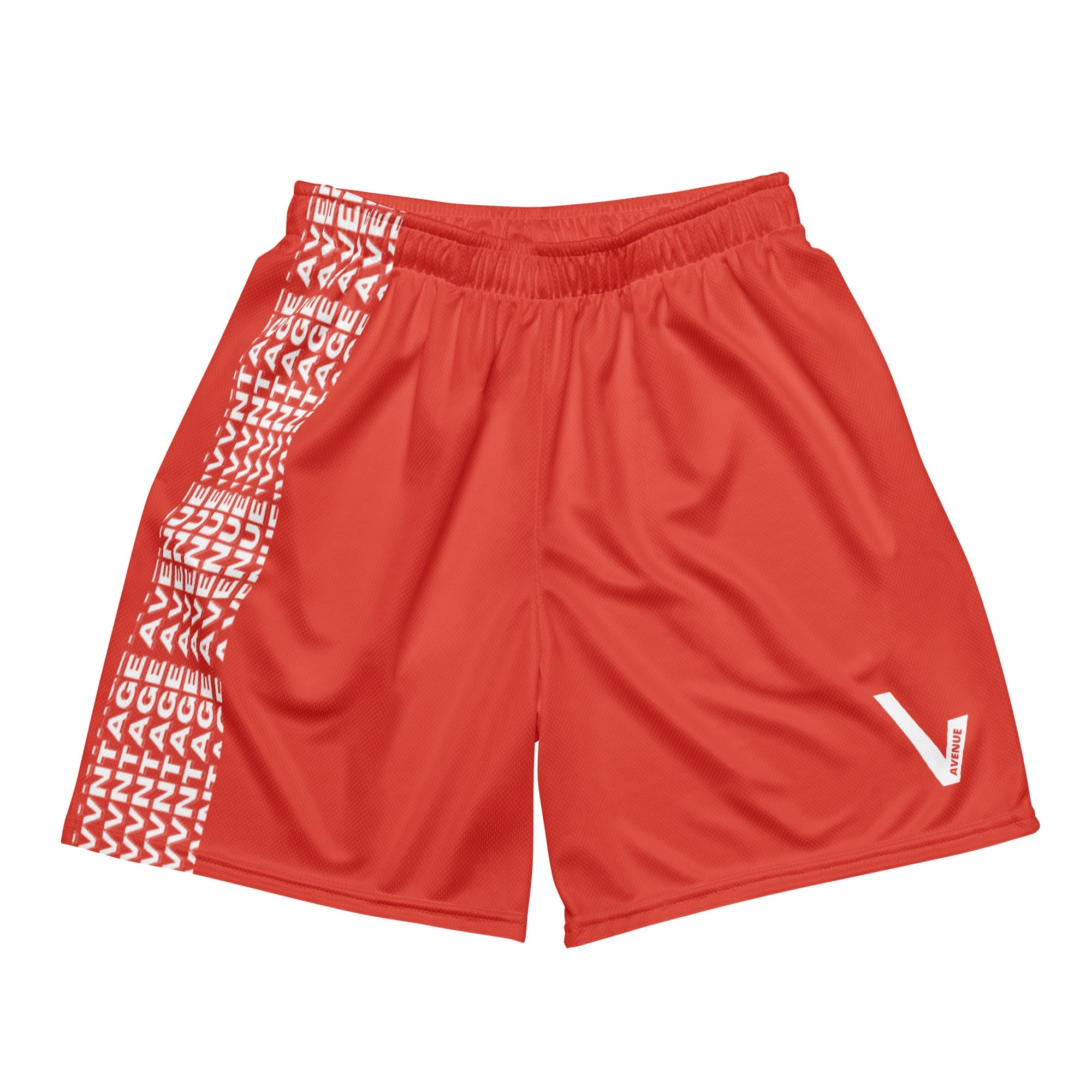 VVNTAGE Solid Mesh Shorts (Blood Orange) - VVNTAGE AVENUE