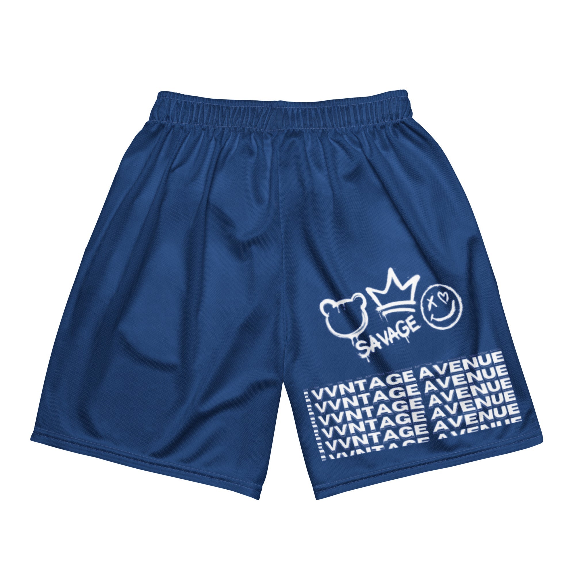 VVNTAGE Solid Mesh Shorts (Dark Cerulean) - VVNTAGE AVENUE