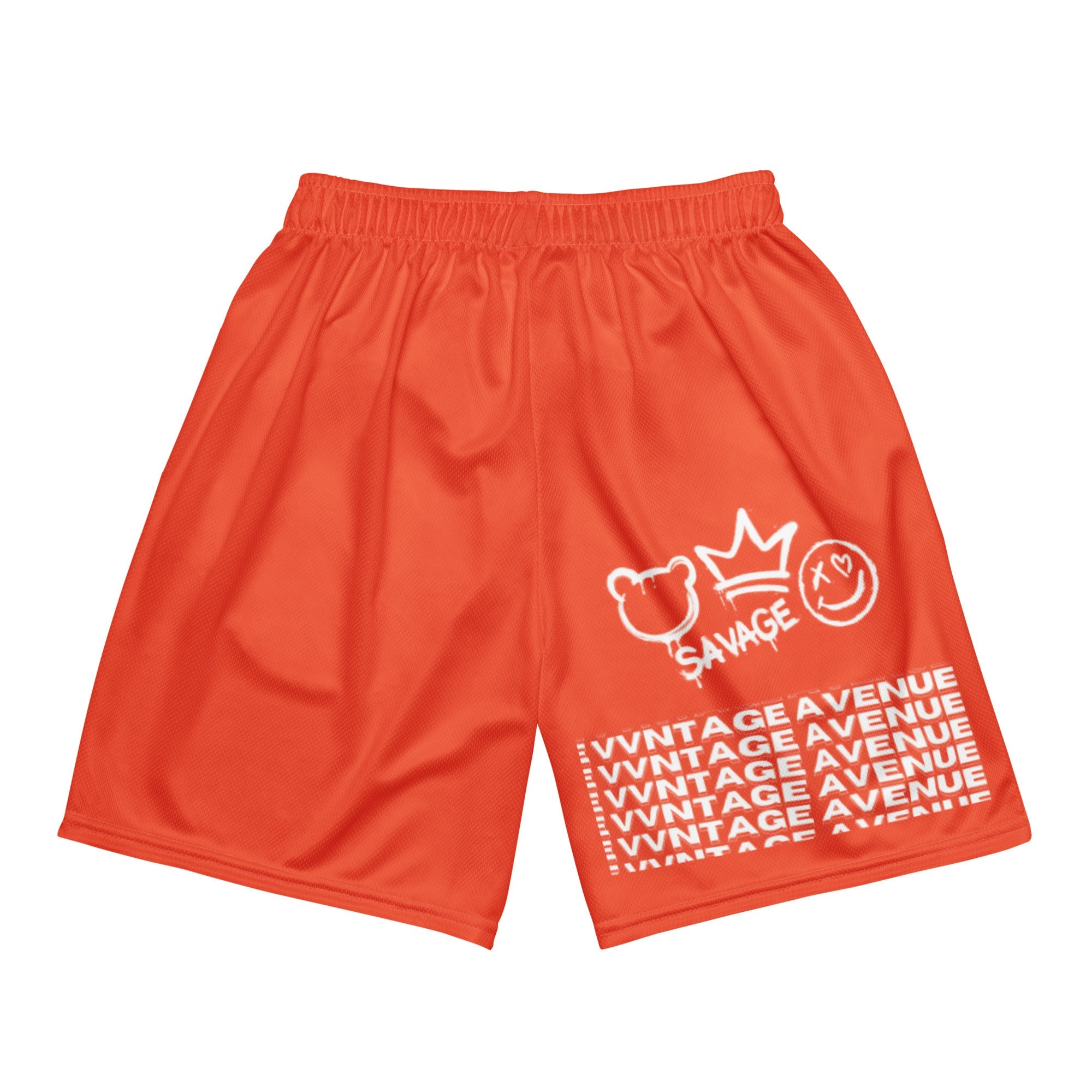 VVNTAGE Solid Mesh Shorts (Outrageous Orange) - VVNTAGE AVENUE