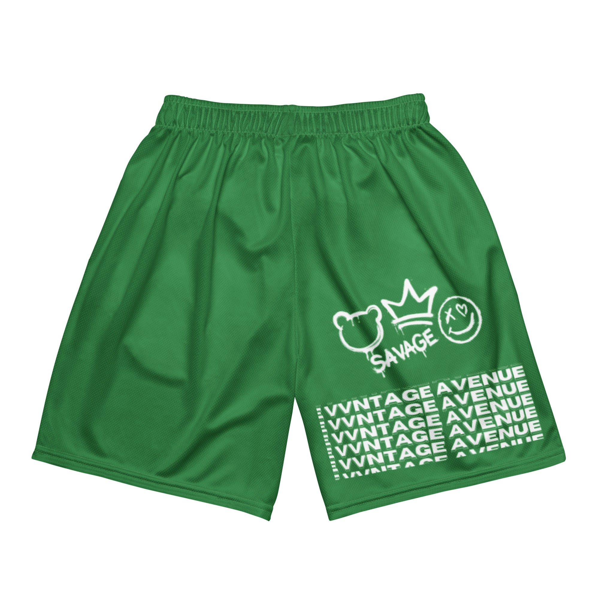 VVNTAGE Solid Mesh Shorts (Sea Green) - VVNTAGE AVENUE