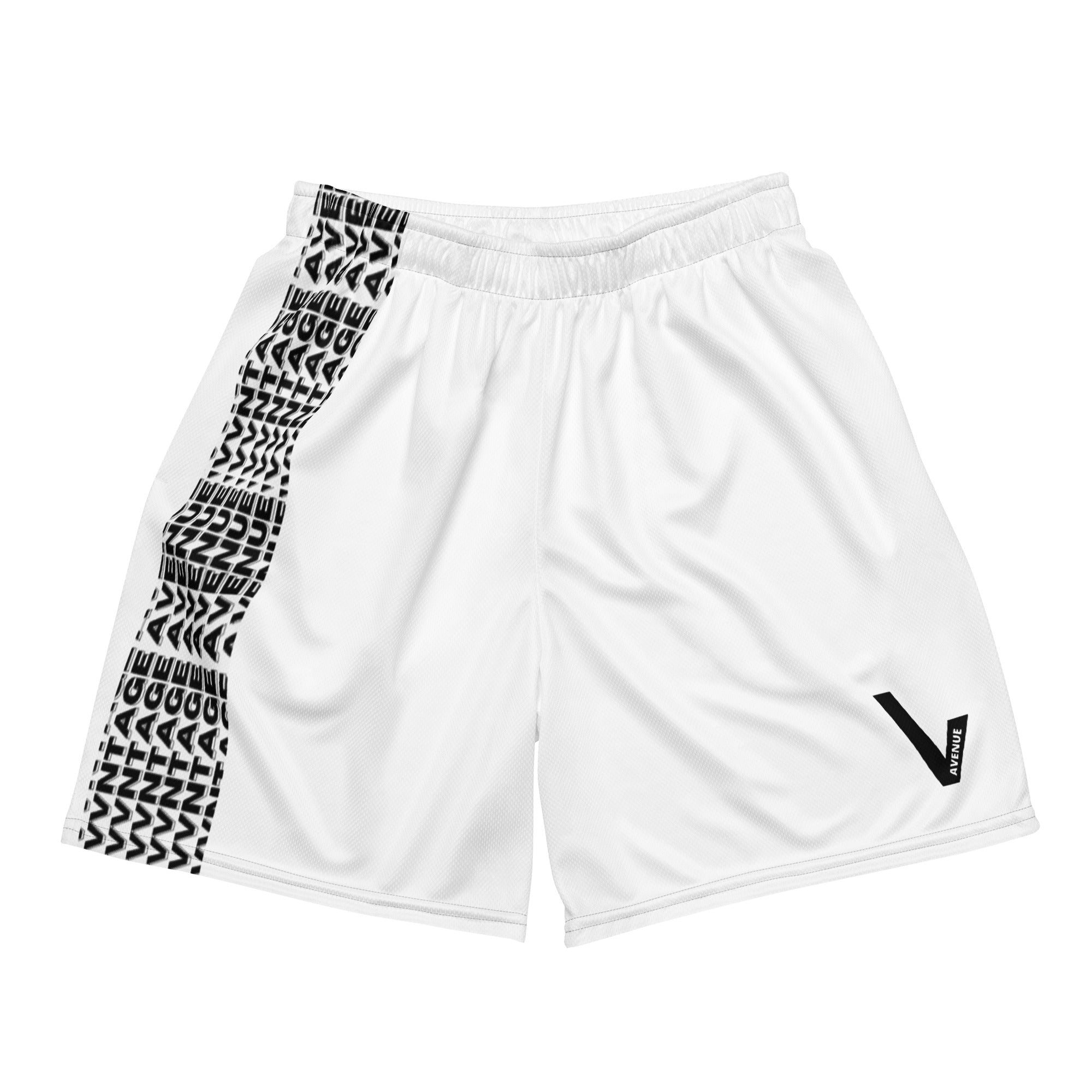 VVNTAGE Solid Mesh Shorts (White) - VVNTAGE AVENUE