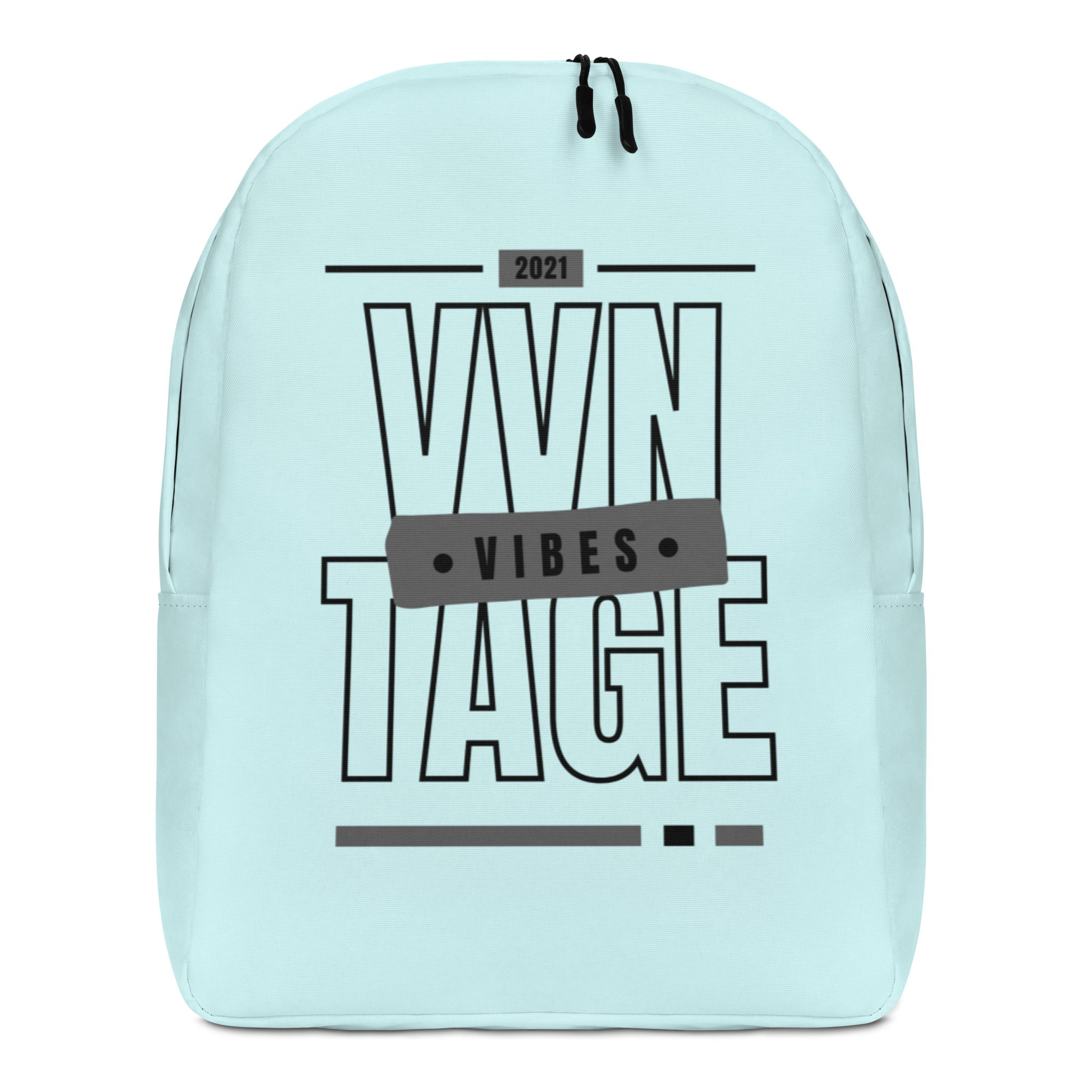 VVNTAGE Vibes Minimalist Backpack - Light Cyan - VVNTAGE AVENUE