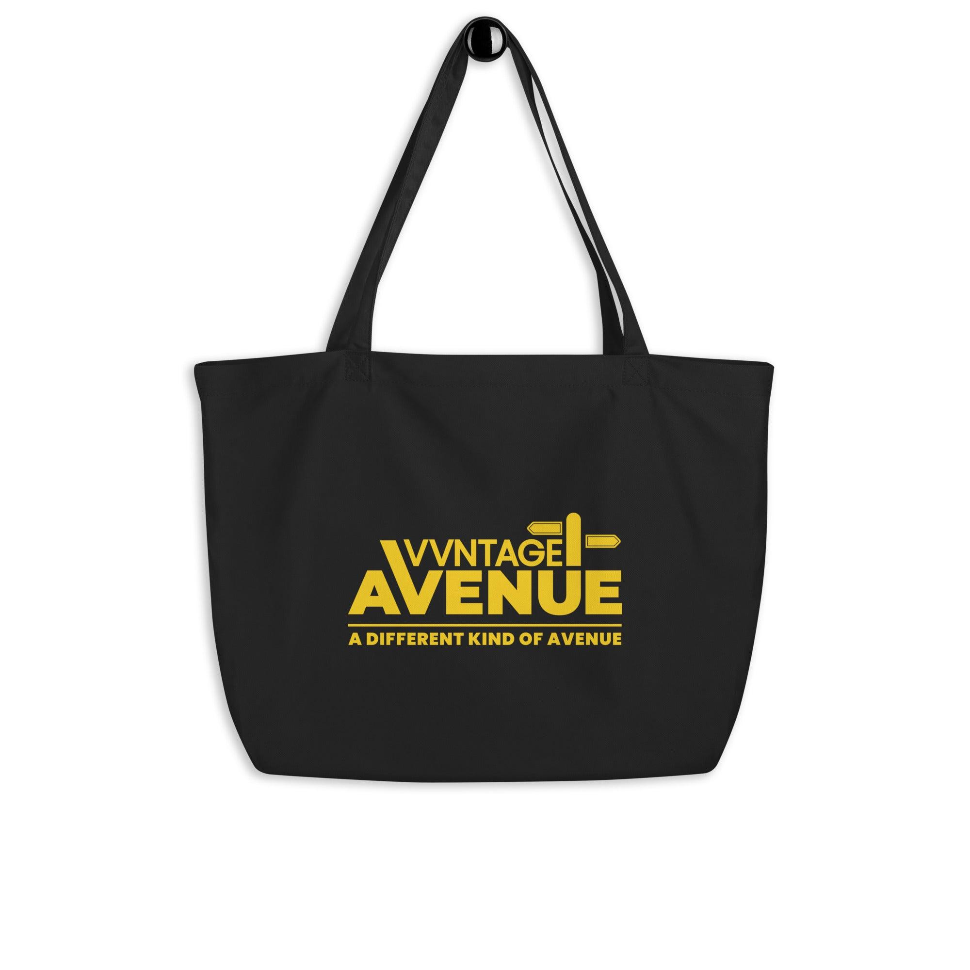 VVNTAGE Logo Organic Tote Bag (Large) GOLD Edition - VVNTAGE AVENUE CLOTHING CO.