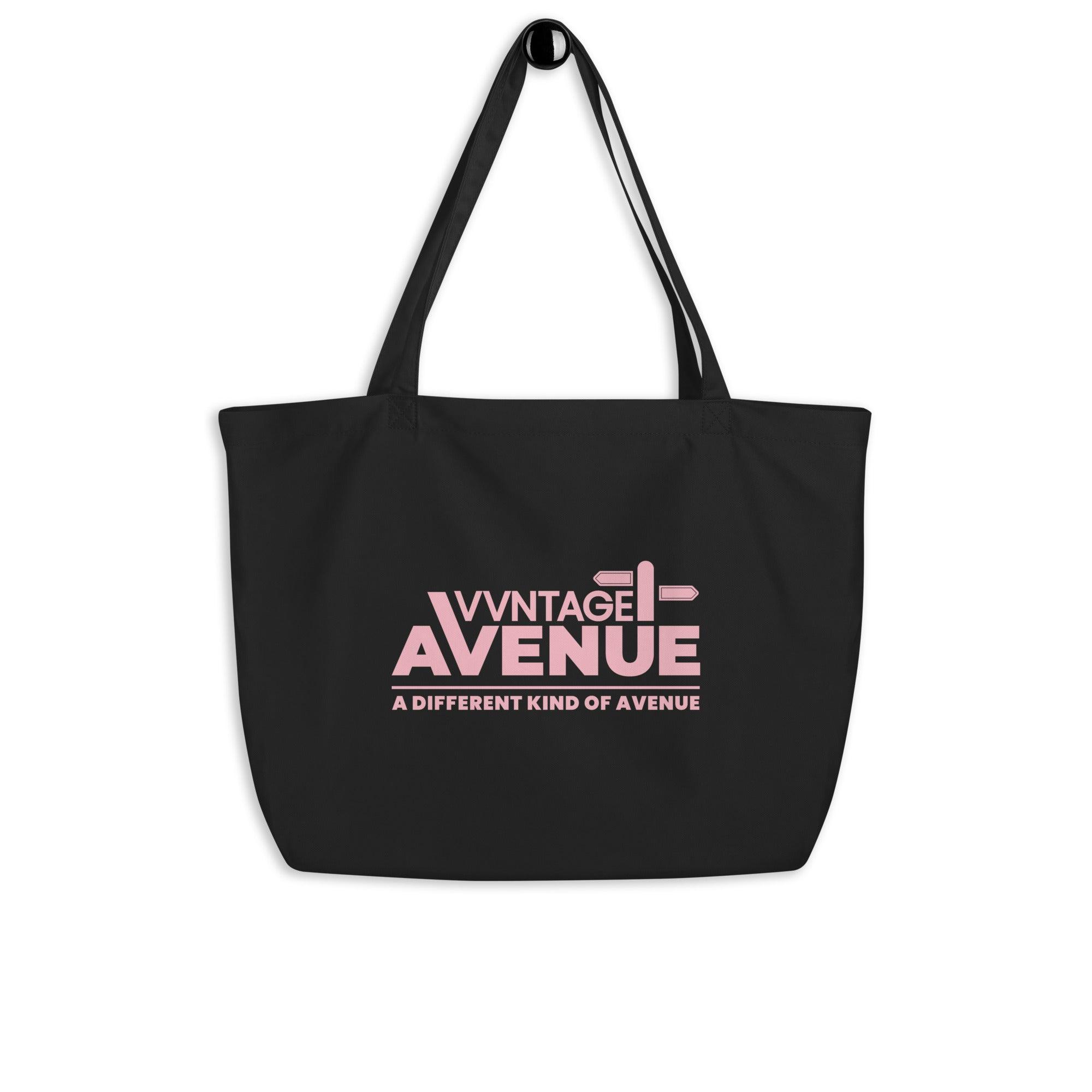 VVNTAGE Logo Organic Tote Bag (Large) PVNK Edition - VVNTAGE AVENUE CLOTHING CO.