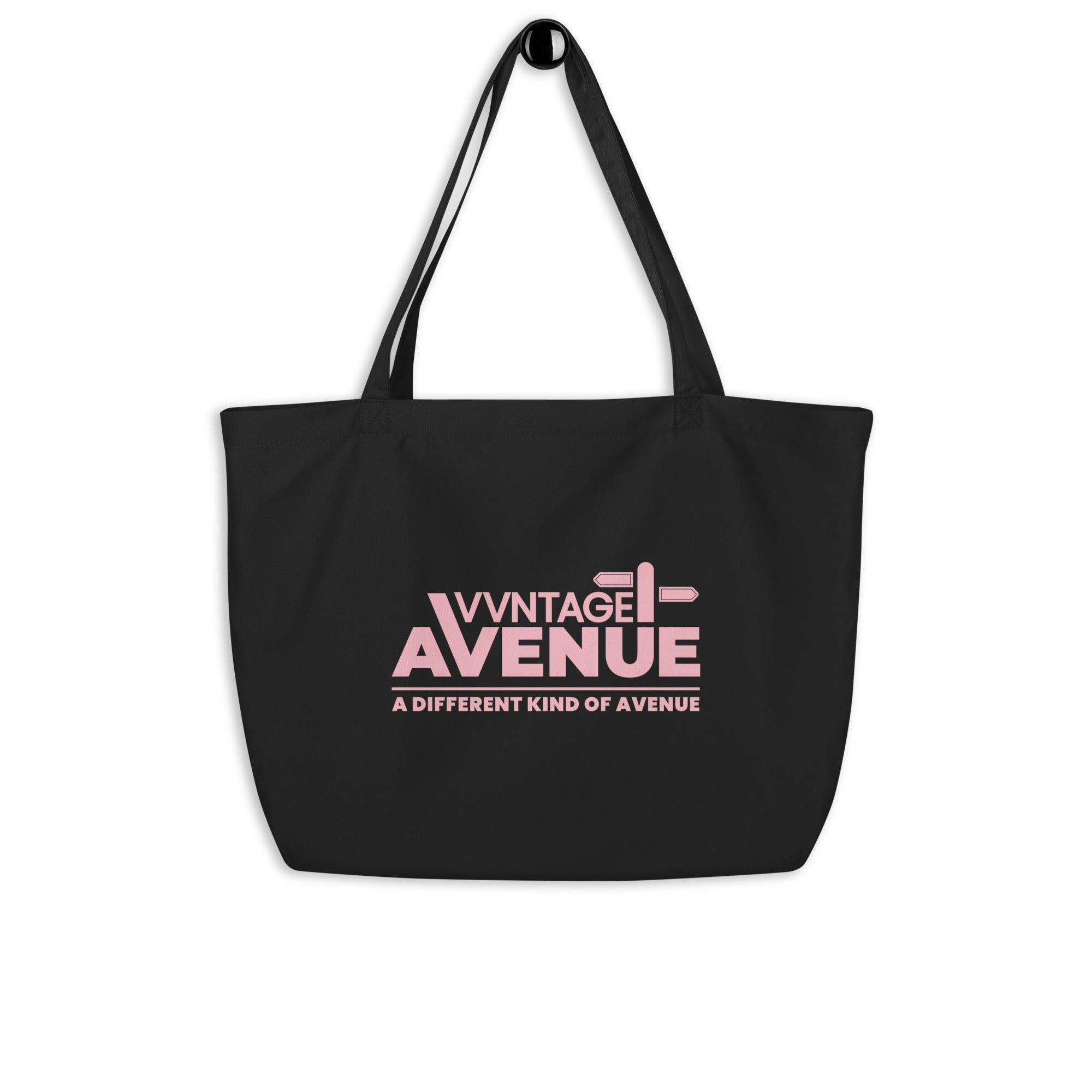 VVNTAGE Logo Organic Tote Bag (Large) PVNK Edition - VVNTAGE AVENUE CLOTHING CO.