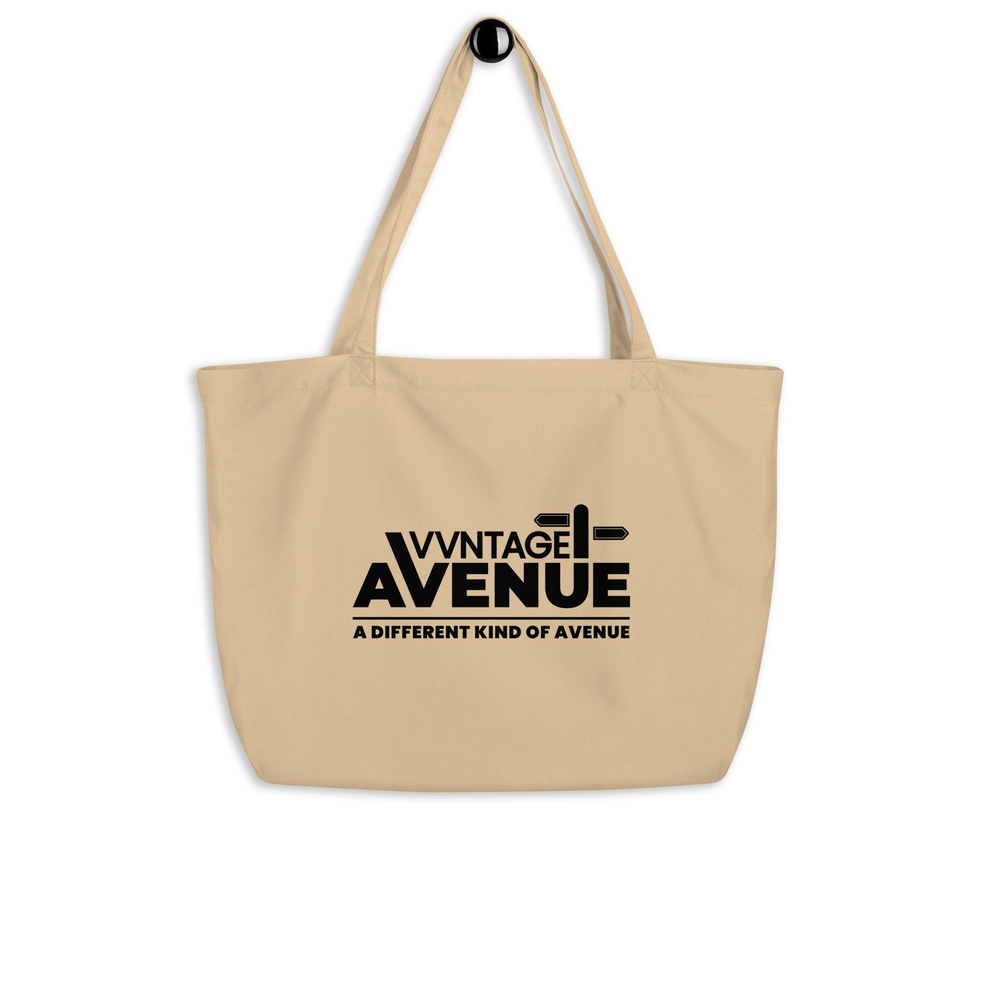 VVNTAGE Logo Organic Tote Bag (Large) - VVNTAGE AVENUE CLOTHING CO.