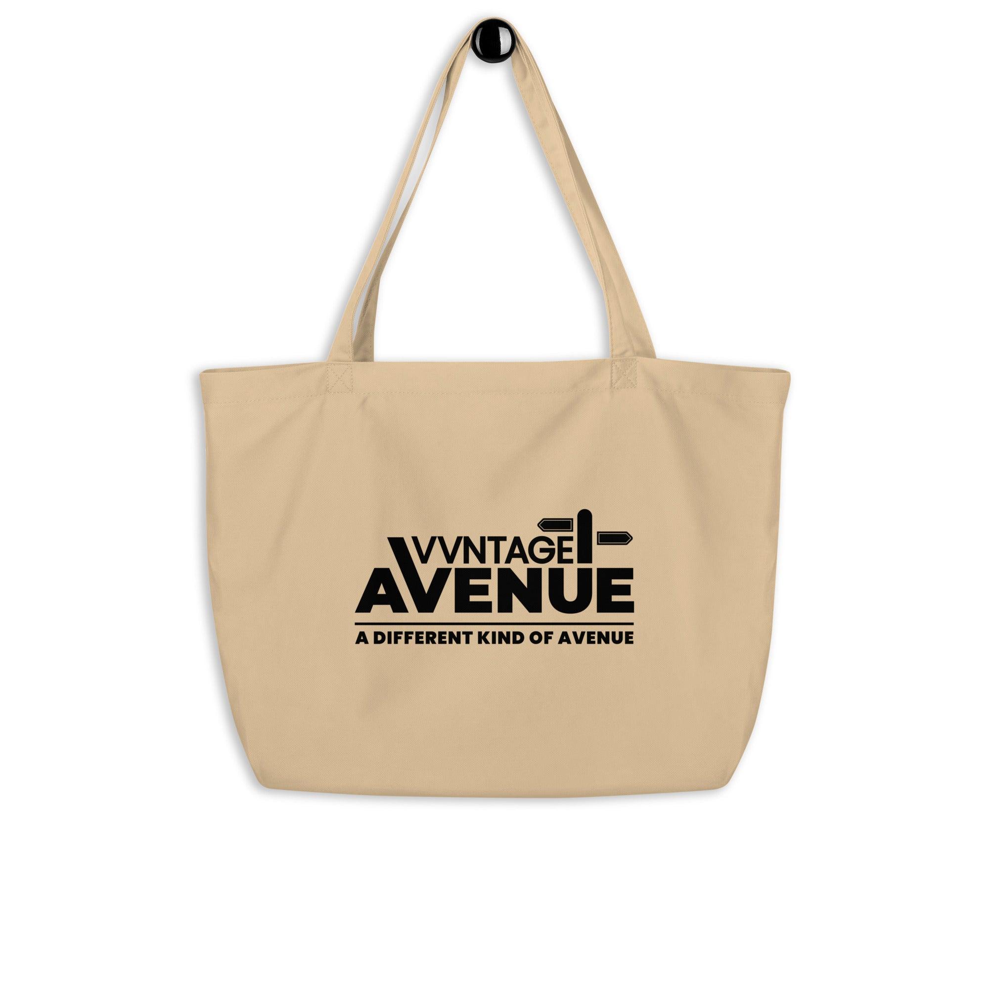 VVNTAGE Logo Organic Tote Bag (Large) - VVNTAGE AVENUE CLOTHING CO.
